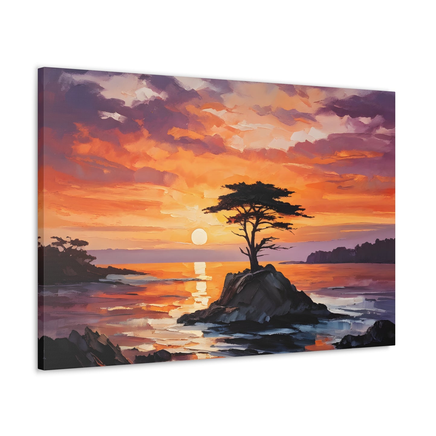 Seaside Reflections: Classic Oil Painting Wall Décor