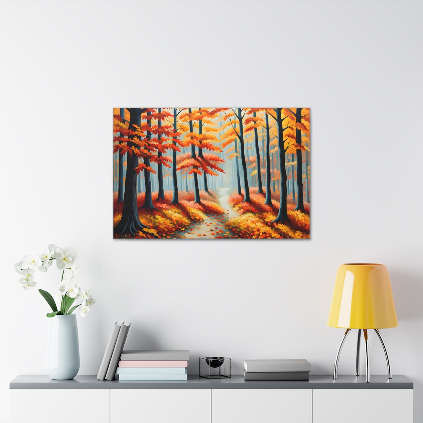 Autumn Drift: Classic Oil Painting Wall Décor