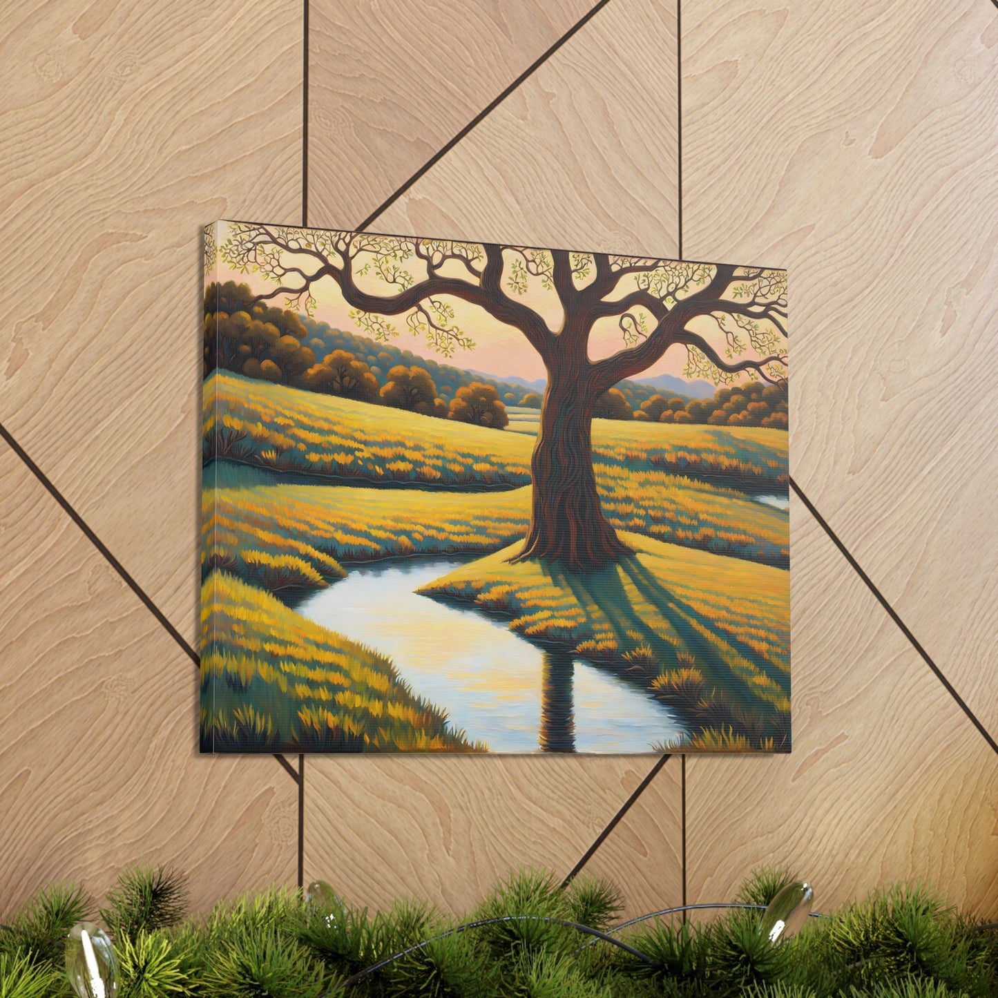 Whispering Field: Classic Oil Painting Wall Décor