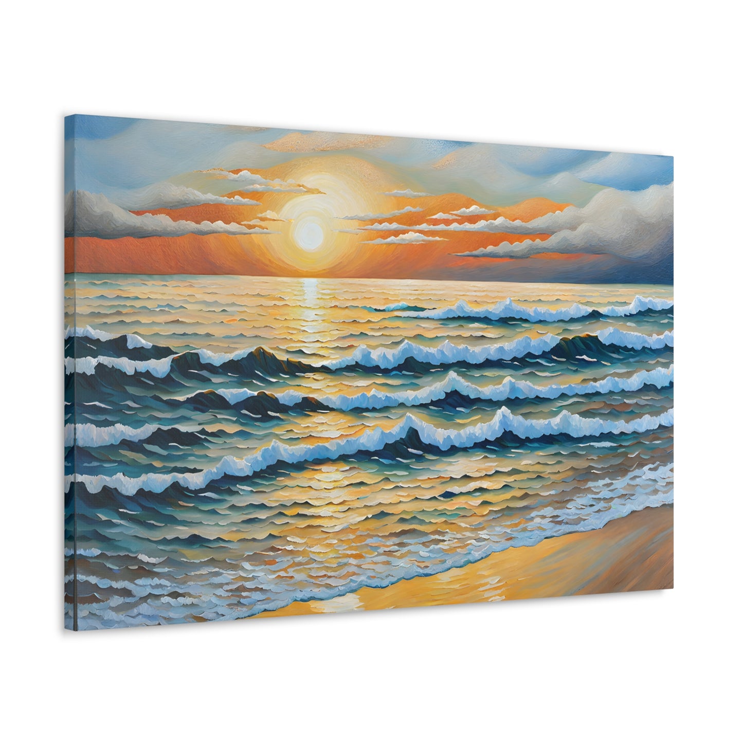 Coastal Harmony: Classic Oil Painting Wall Décor