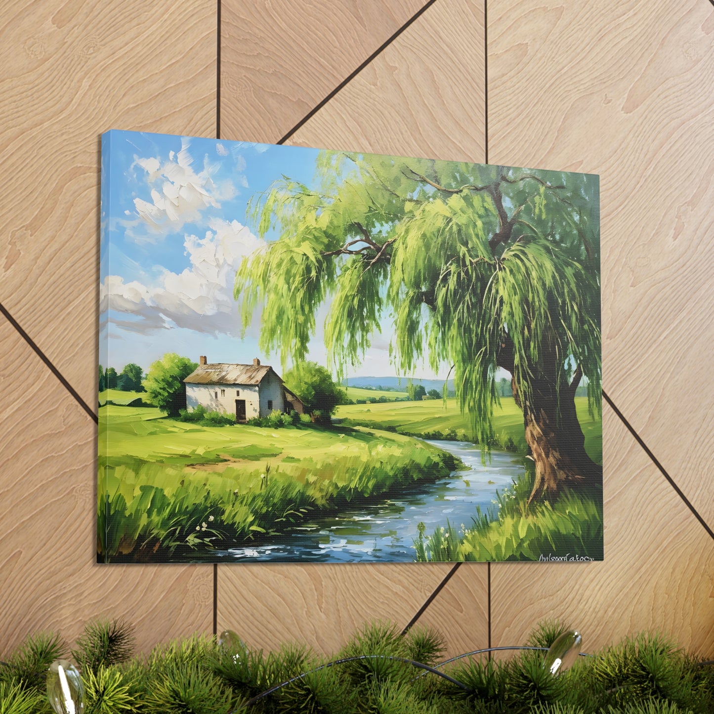 Peaceful Haven: Classic Oil Painting Wall Décor