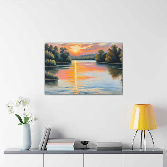 Horizon’s Embrace: Classic Oil Painting Wall Décor