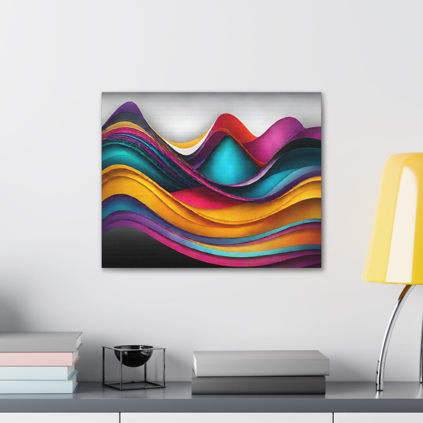 Luminescent Reflections: Abstract Wall Décor