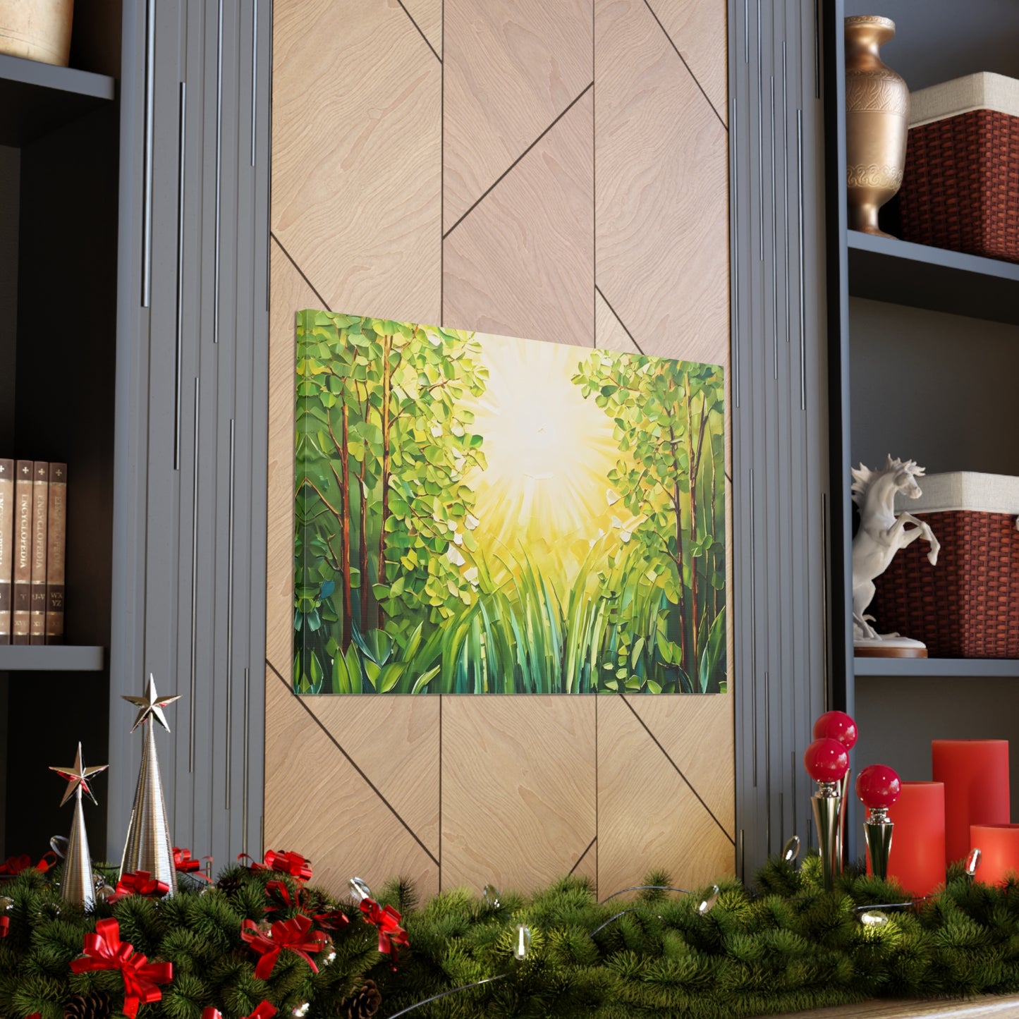 Radiant Forest: Classic Oil Painting Wall Décor