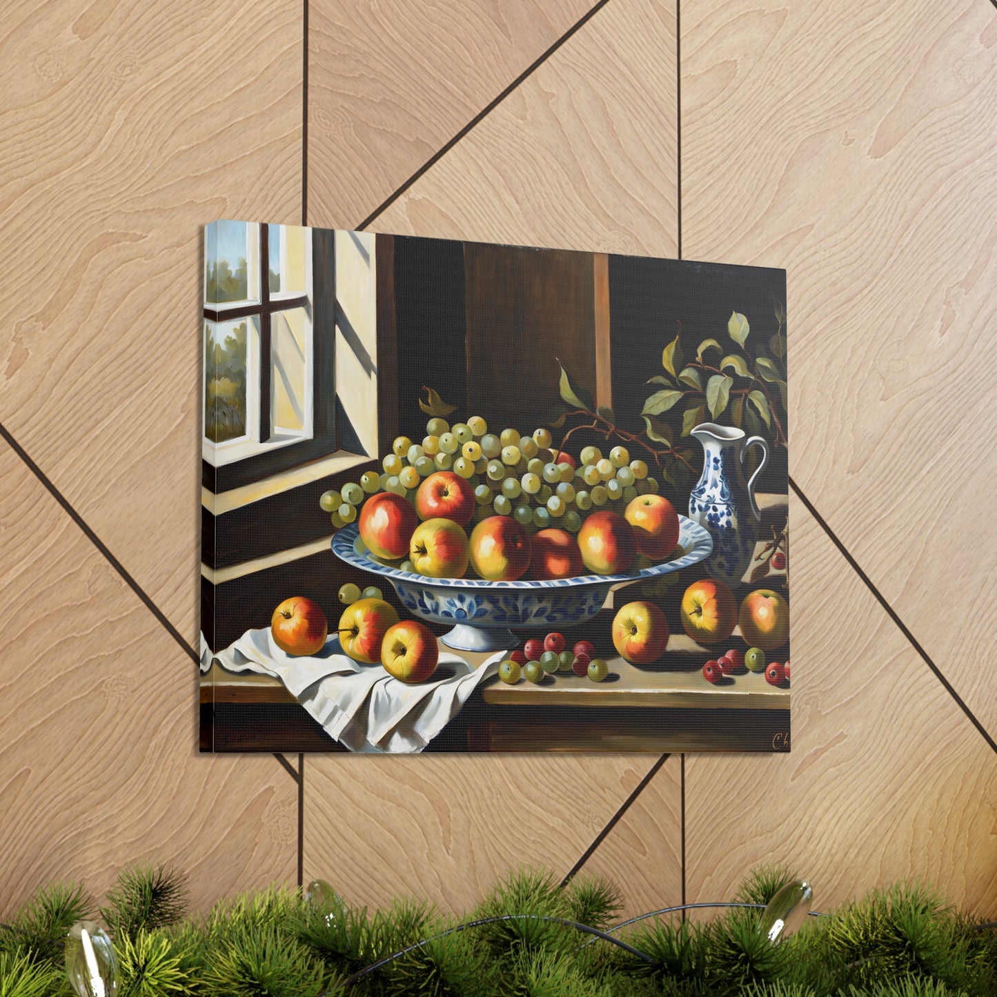 Antique Fruits: Classic Oil Painting Wall Décor