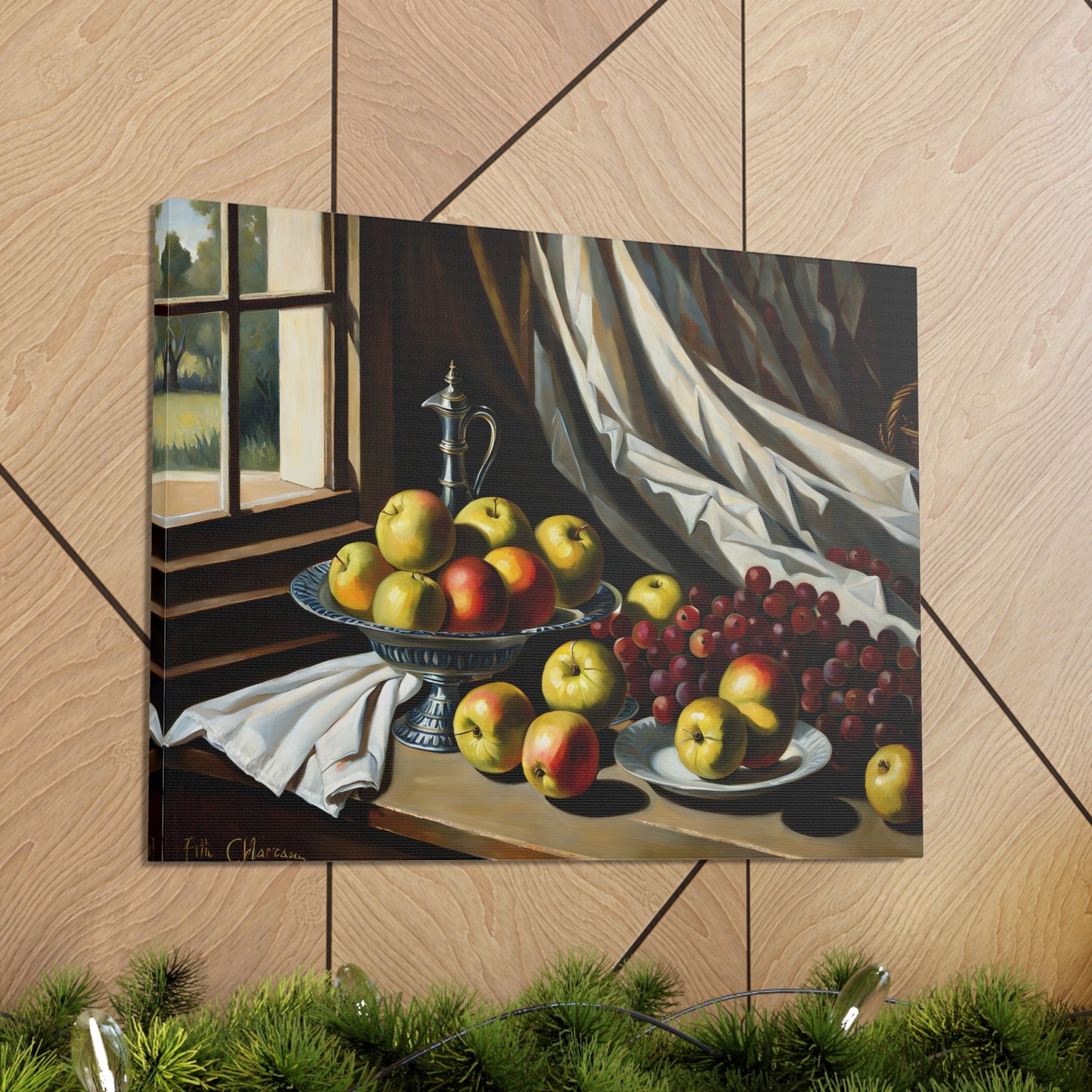 Ripe Platter: Classic Oil Painting Wall Décor