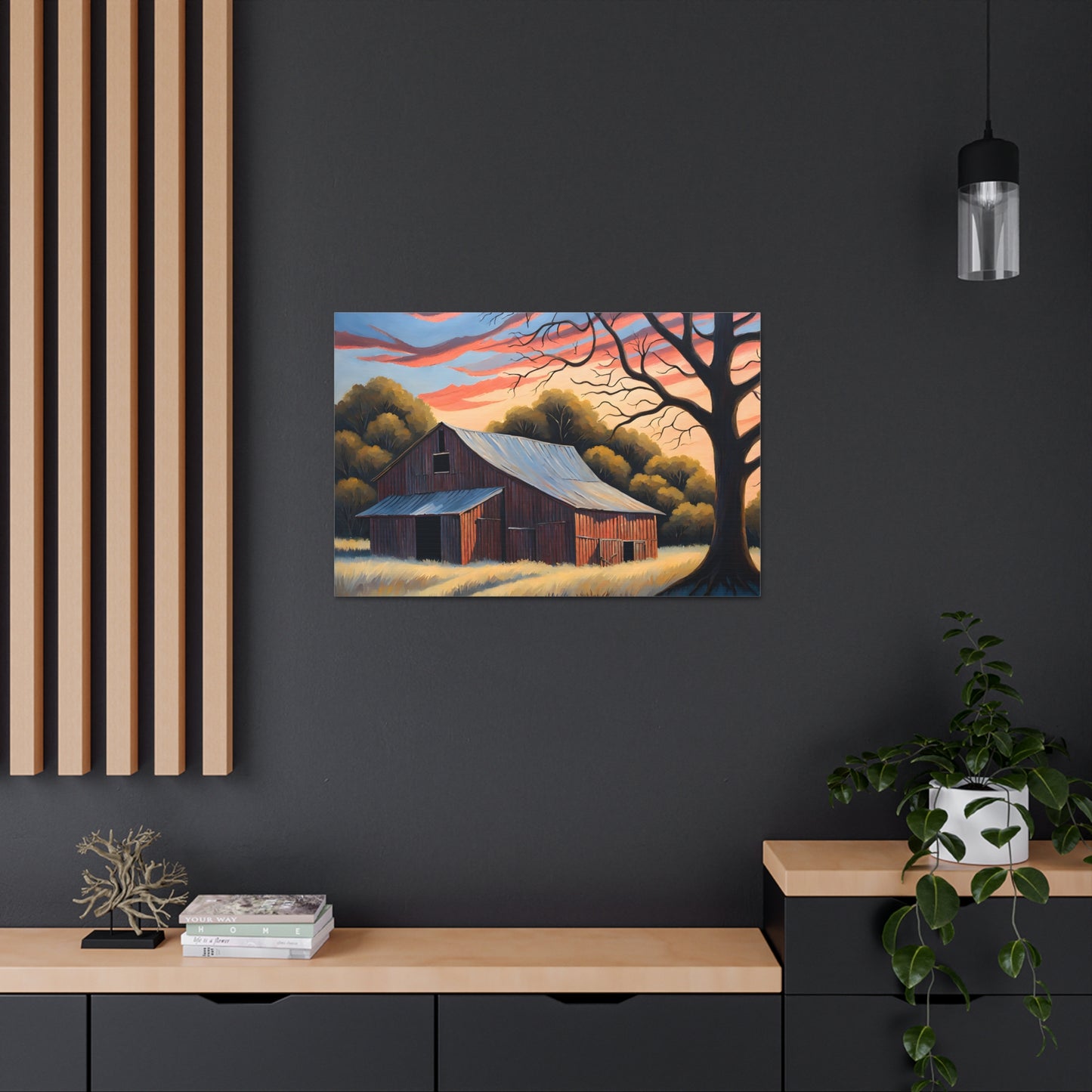 Rustic Wilderness: Classic Oil Painting Wall Décor