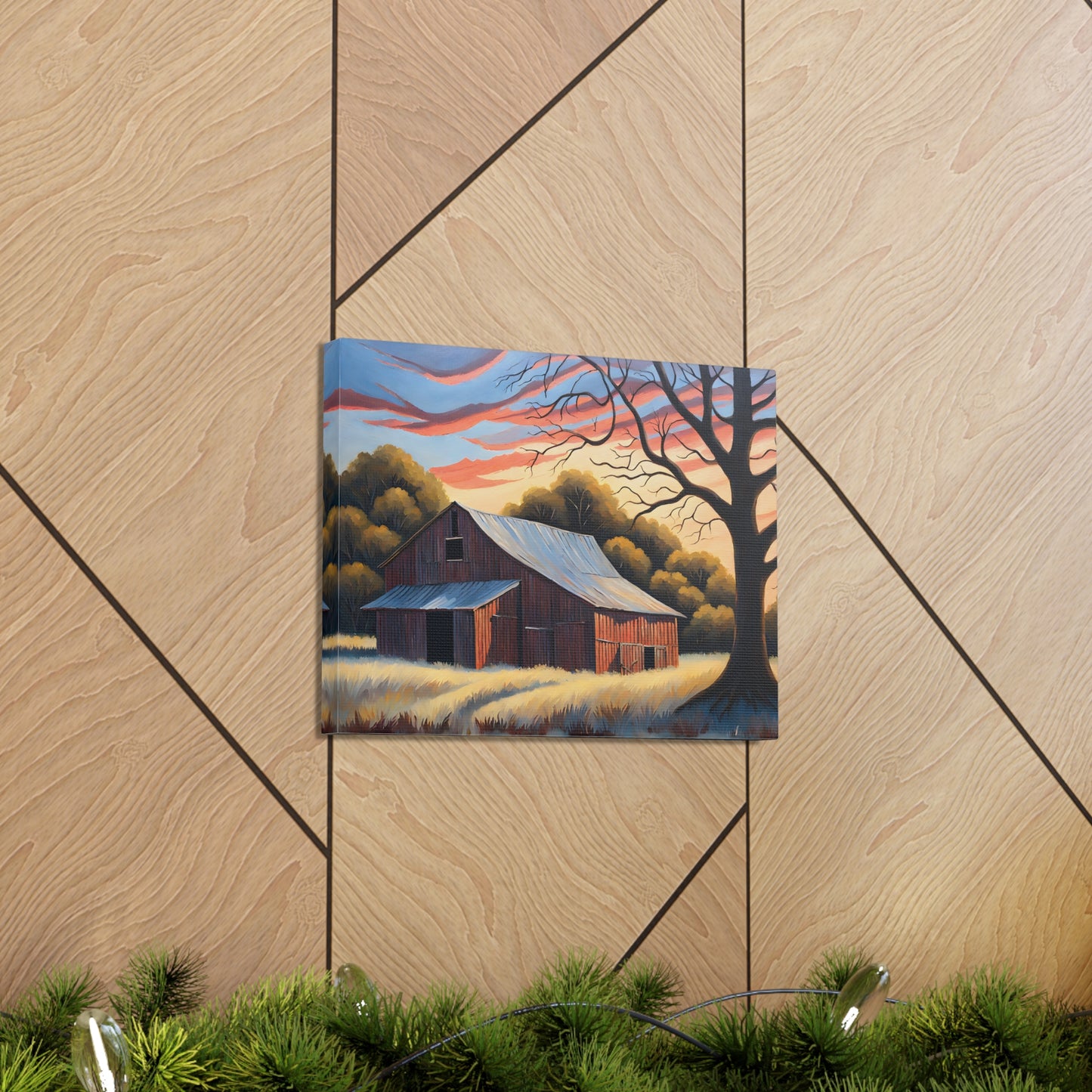 Rustic Wilderness: Classic Oil Painting Wall Décor