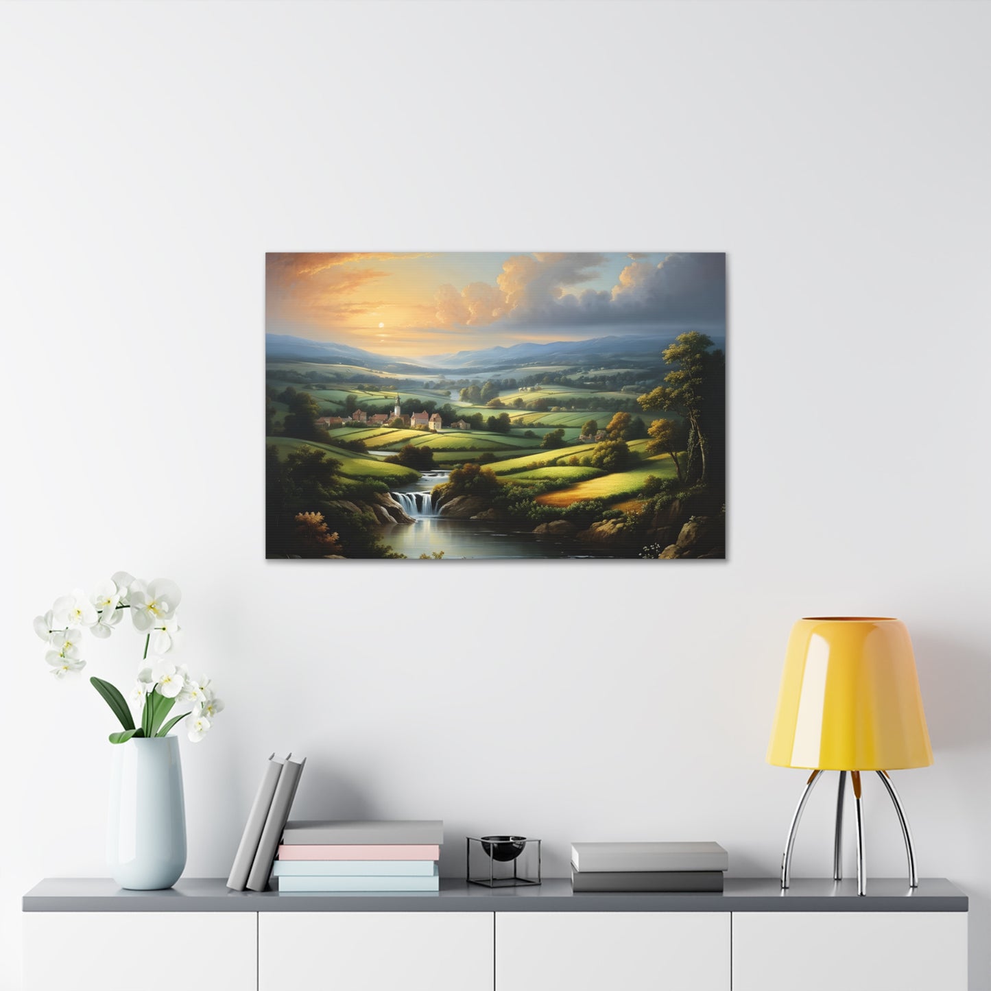 Echoing Hills: Classic Oil Painting Wall Décor