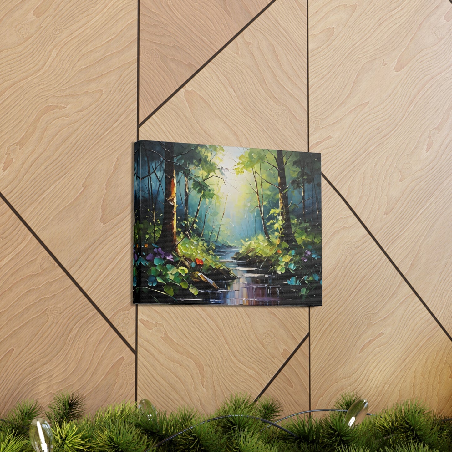 Verdant Glade: Classic Oil Painting Wall Décor