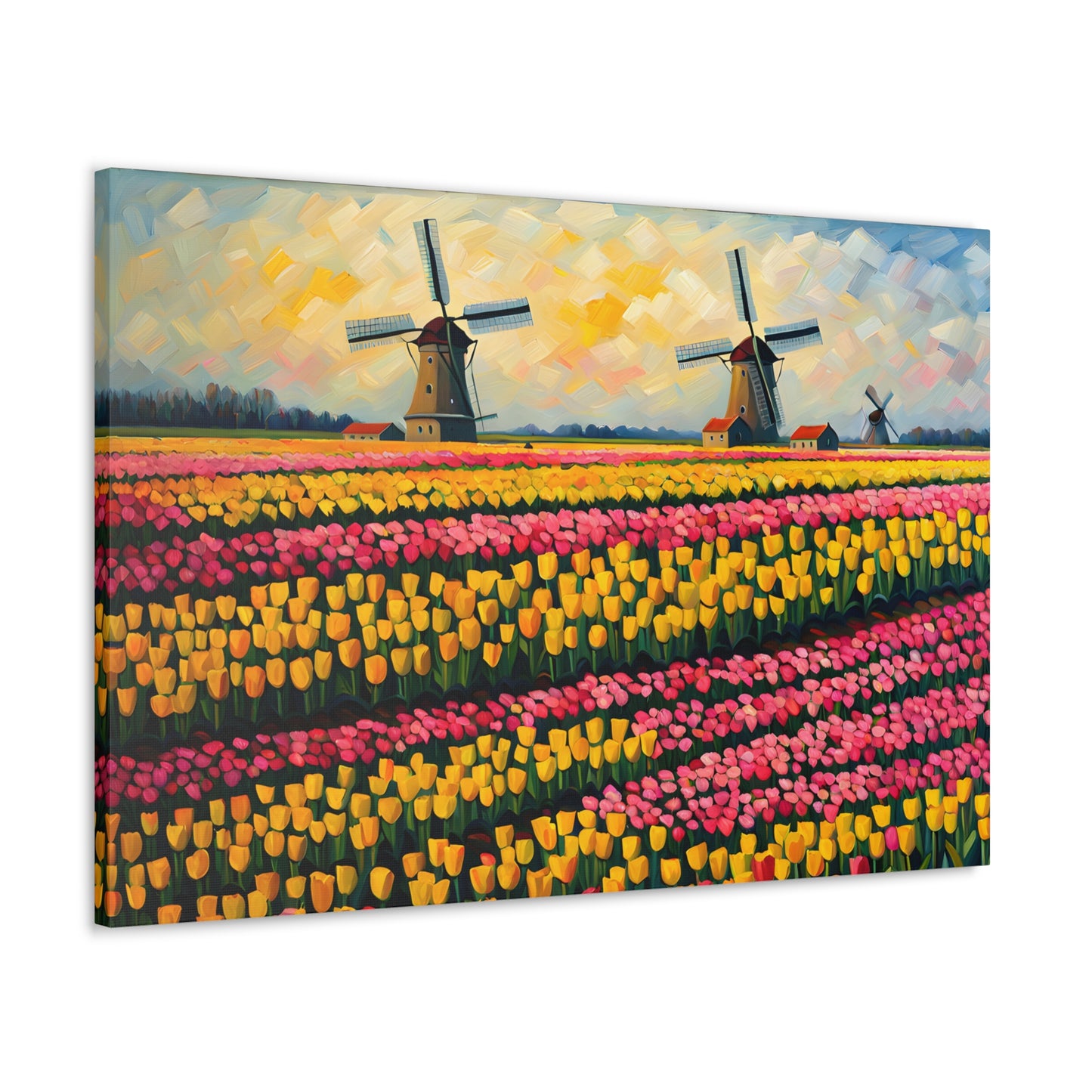 Tulips Breeze: Classic Oil Painting Wall Décor