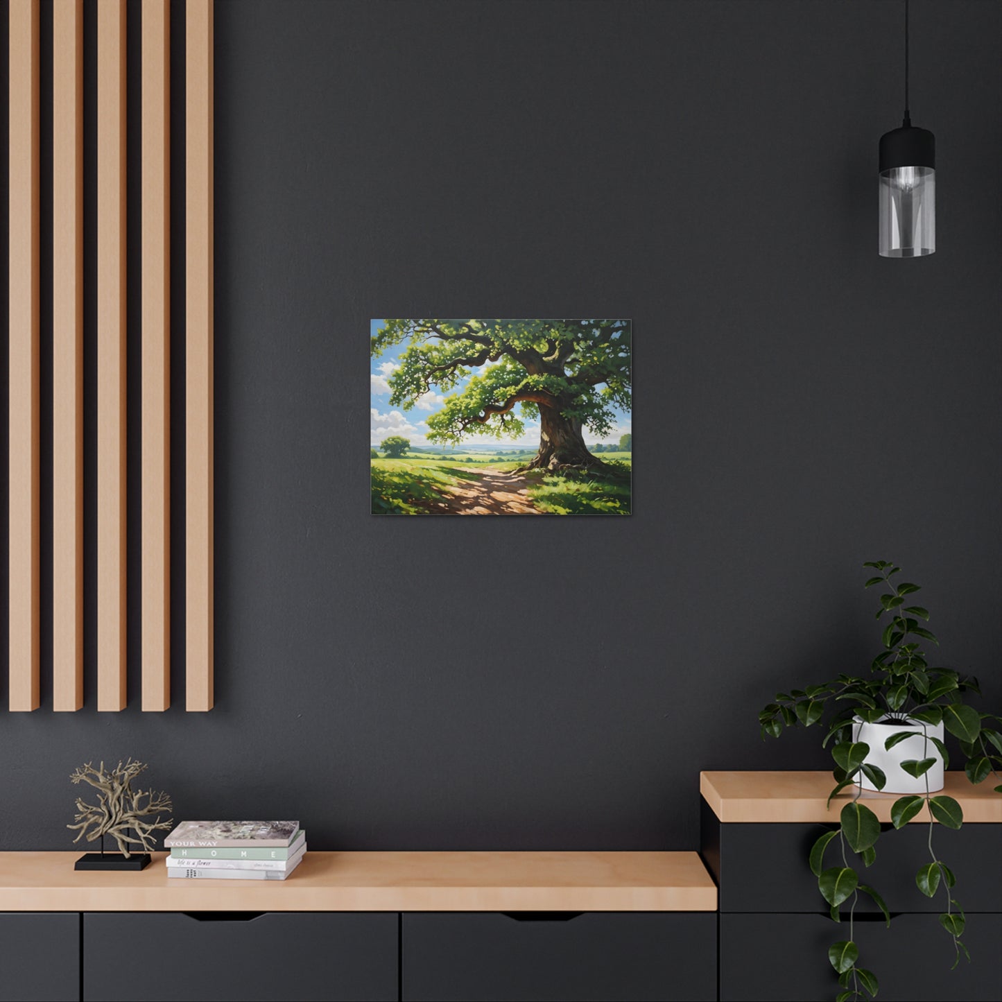 Serene Path: Classic Oil Painting Wall Décor