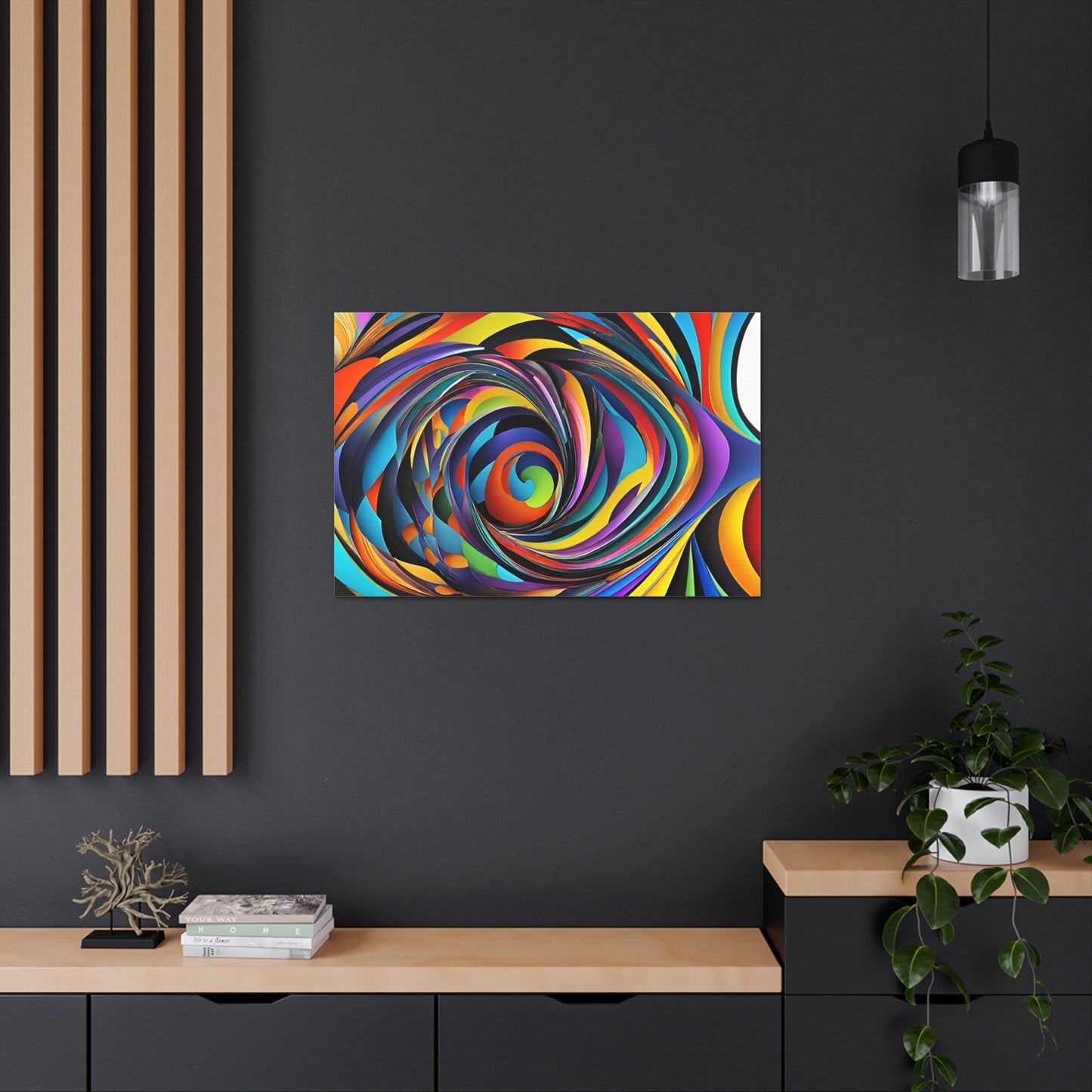 Luminescent Whirl: Abstract Wall Décor