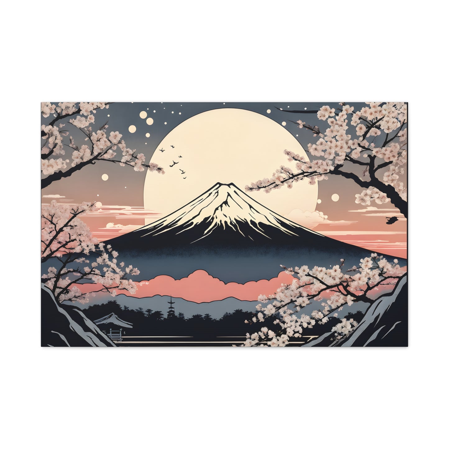 Moonlit Mountain: Ukiyo-e Wall Décor