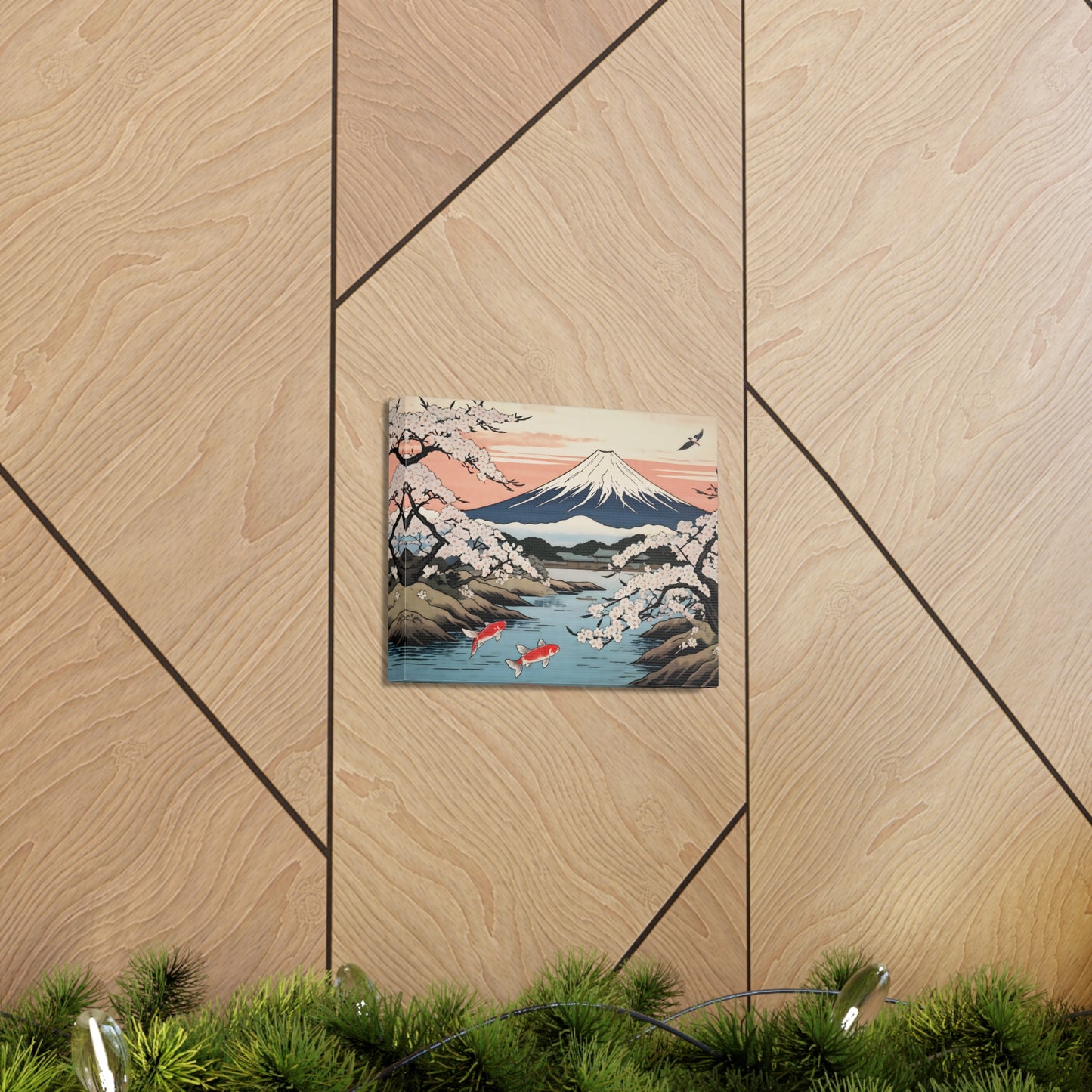 Koi Pond Reflections: Ukiyo-e Wall Décor