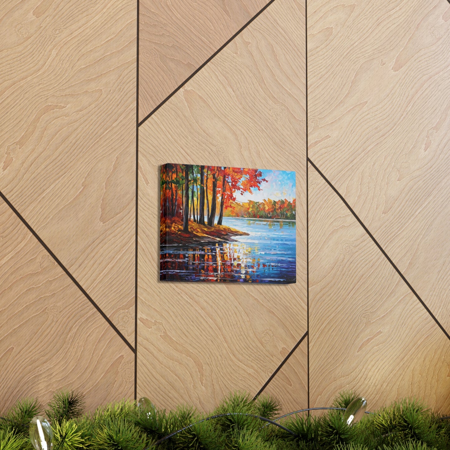 Serene Lake: Classic Oil Painting Wall Décor