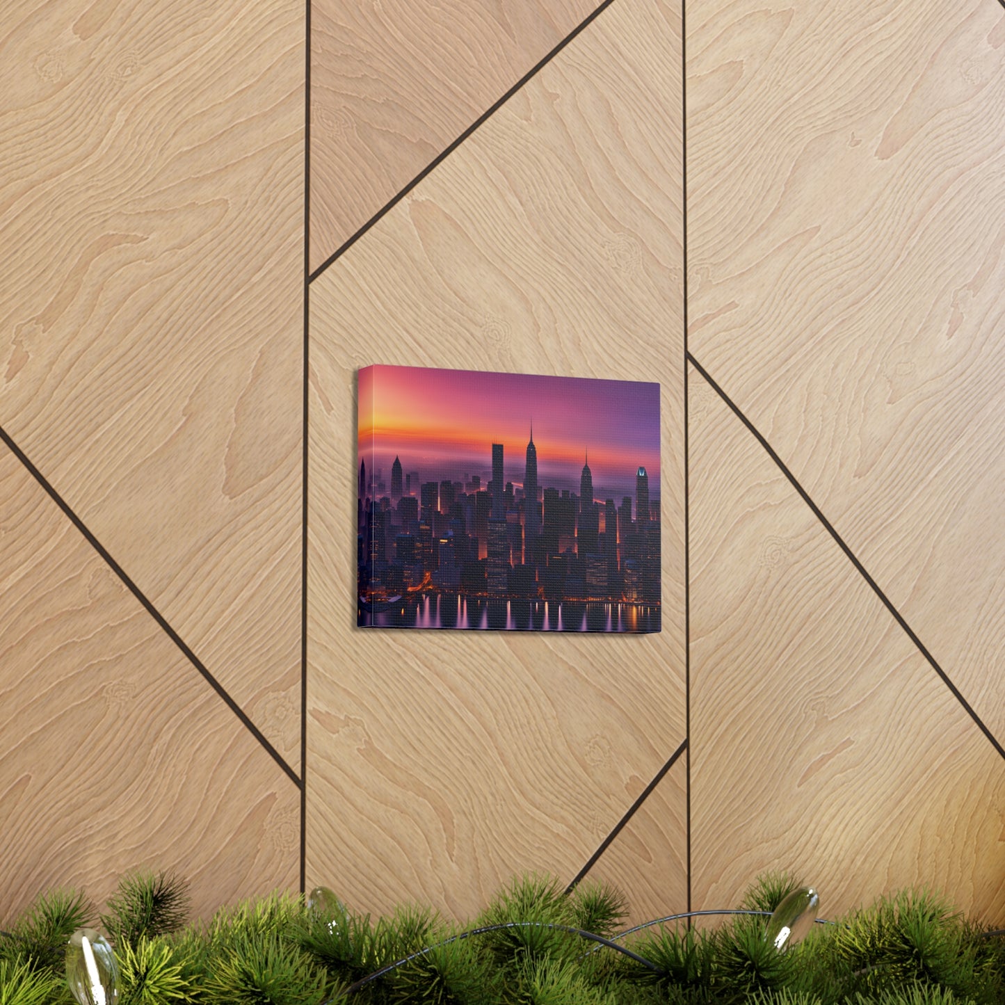 Urban Glow: Cityscape Wall Décor