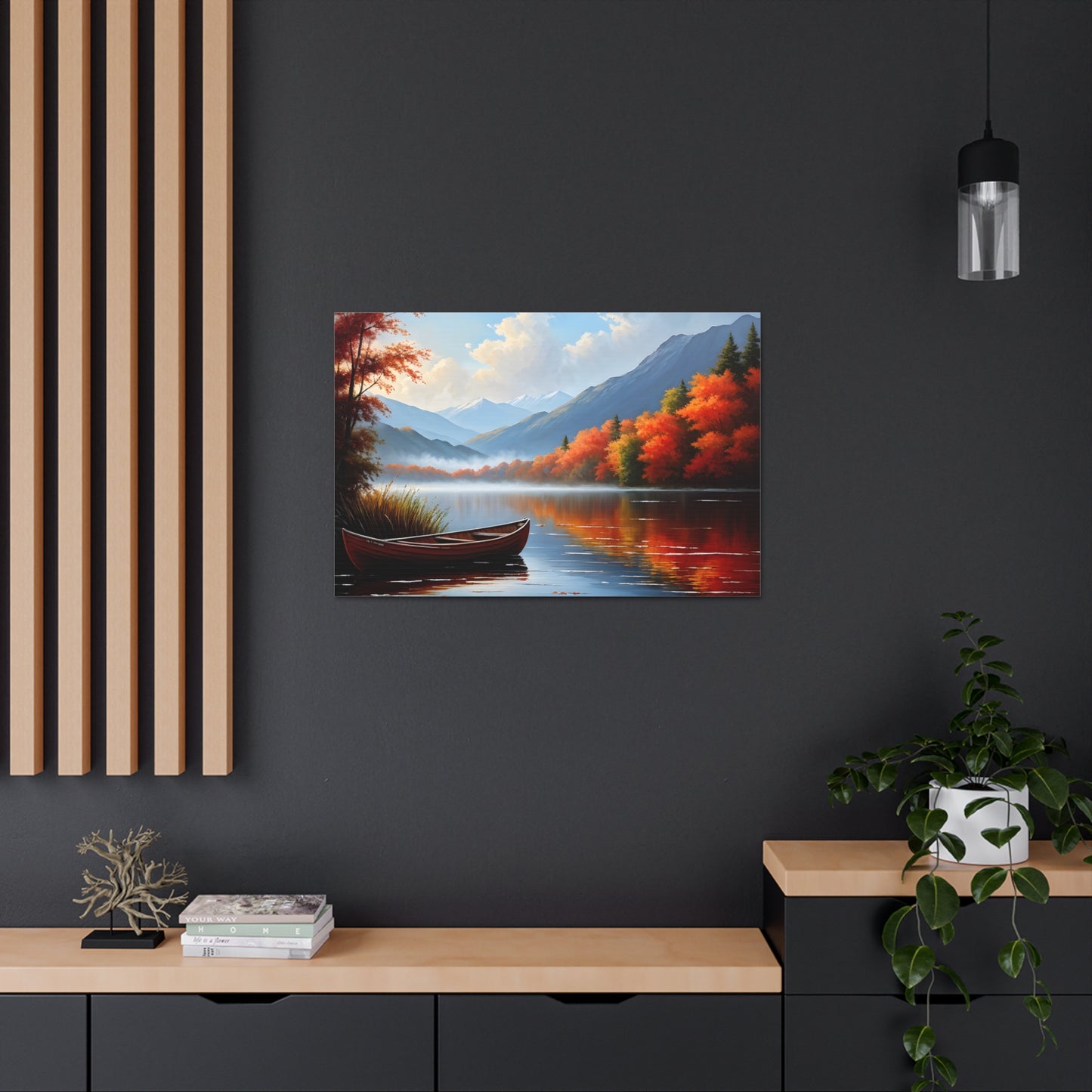 Harbor Reflections: Classic Oil Painting Wall Décor