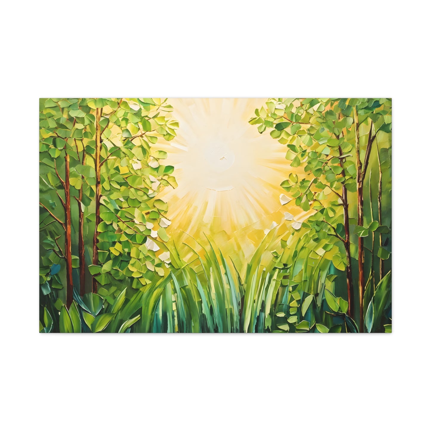 Radiant Forest: Classic Oil Painting Wall Décor