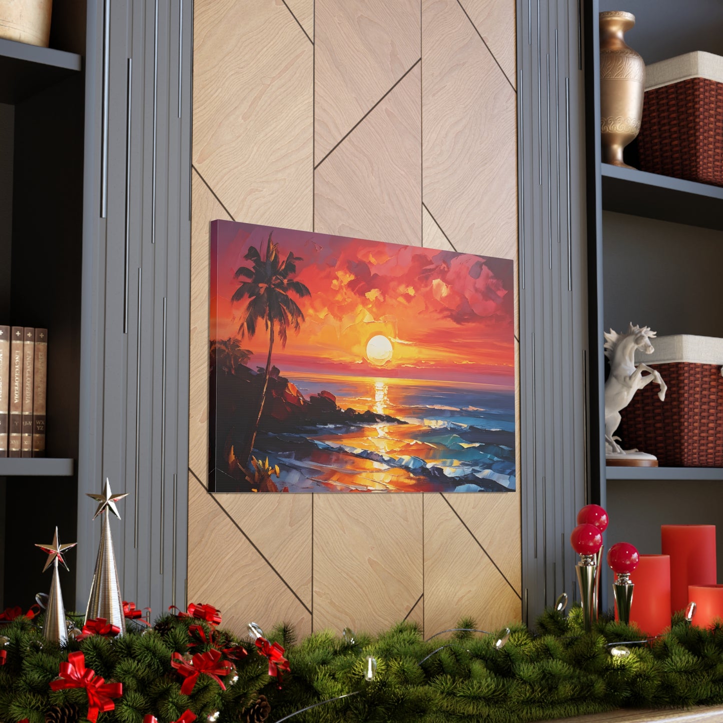 Coastal Vista: Classic Oil Painting Wall Décor