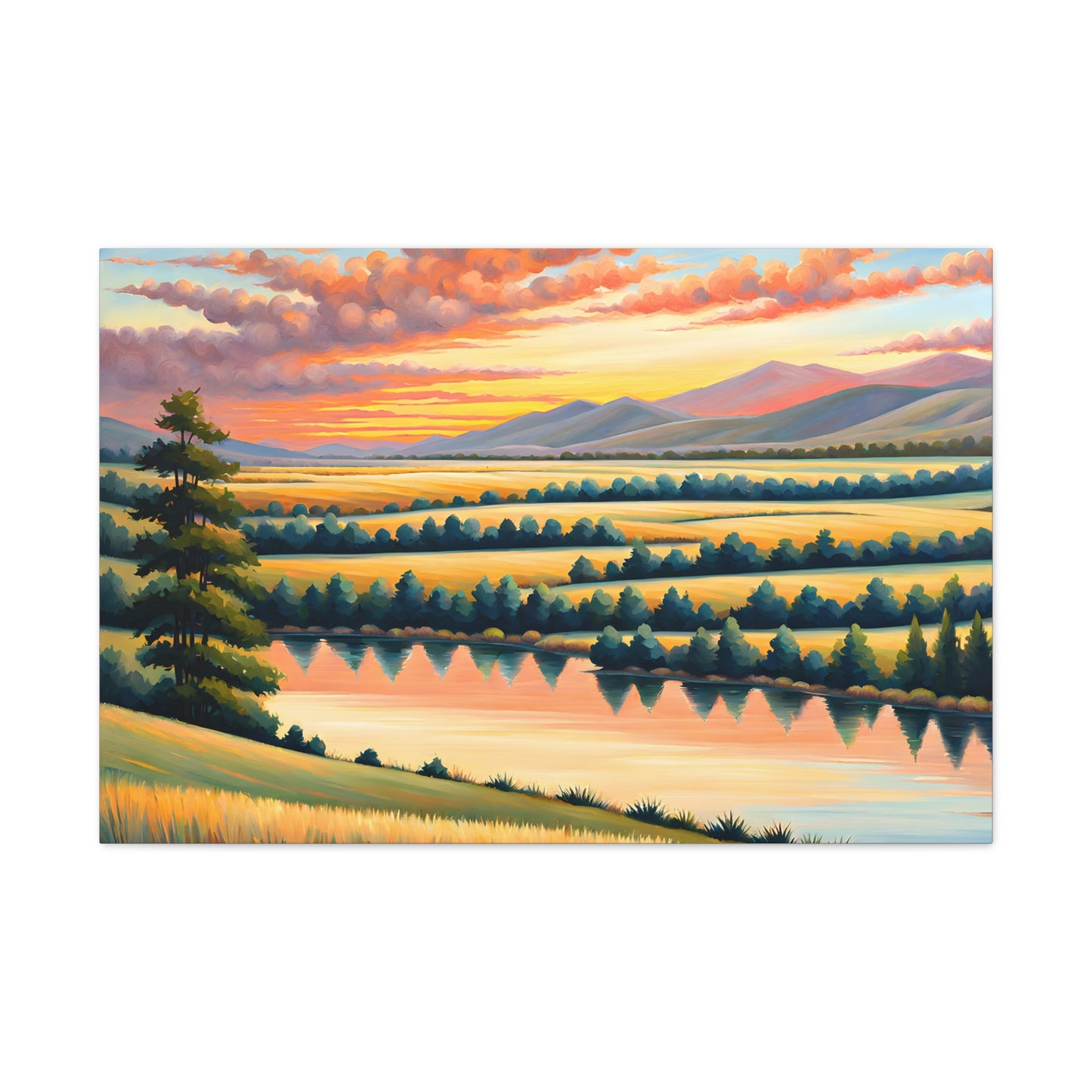 Quiet Canyon: Classic Oil Painting Wall Décor