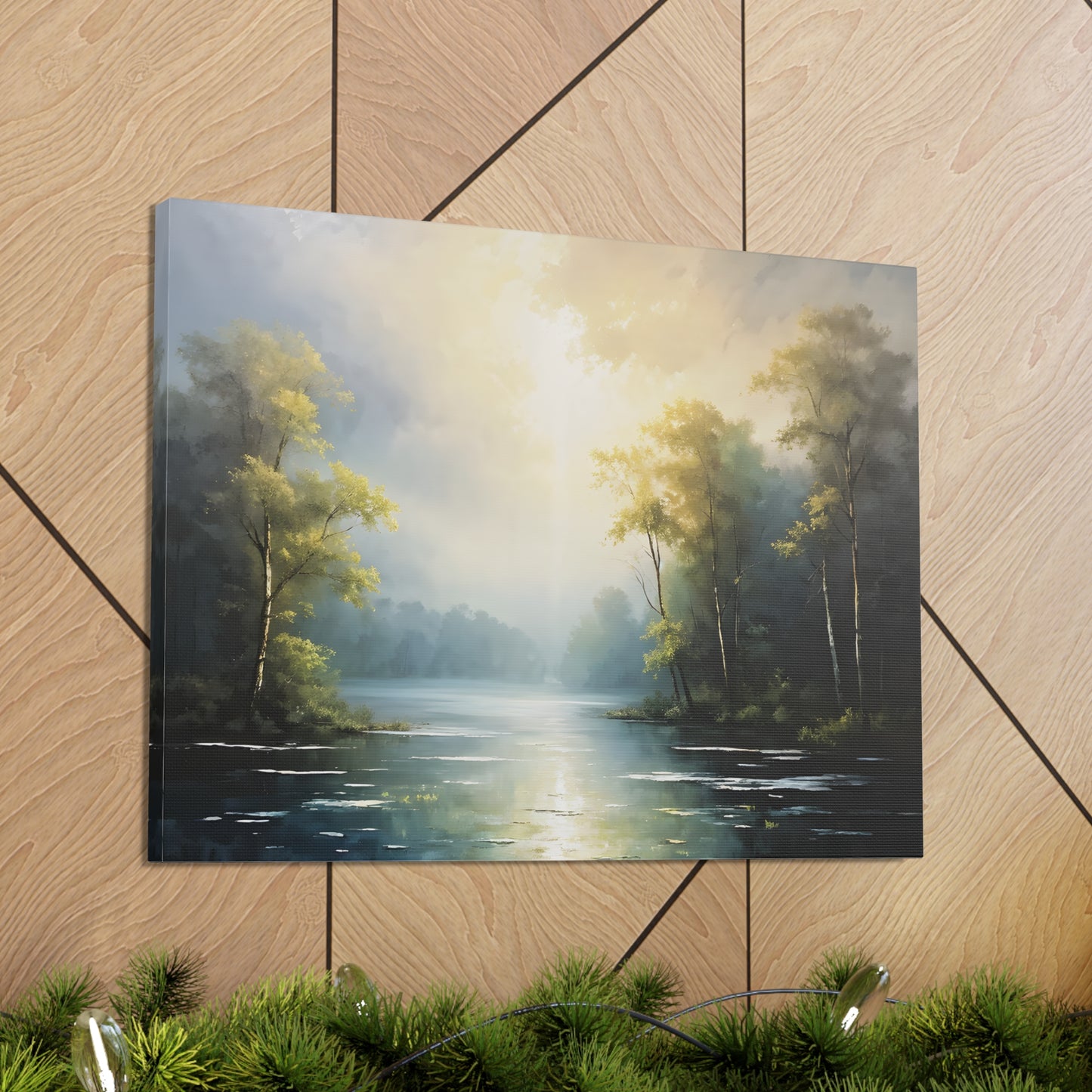 Lakeside Dew: Classic Oil Painting Wall Décor