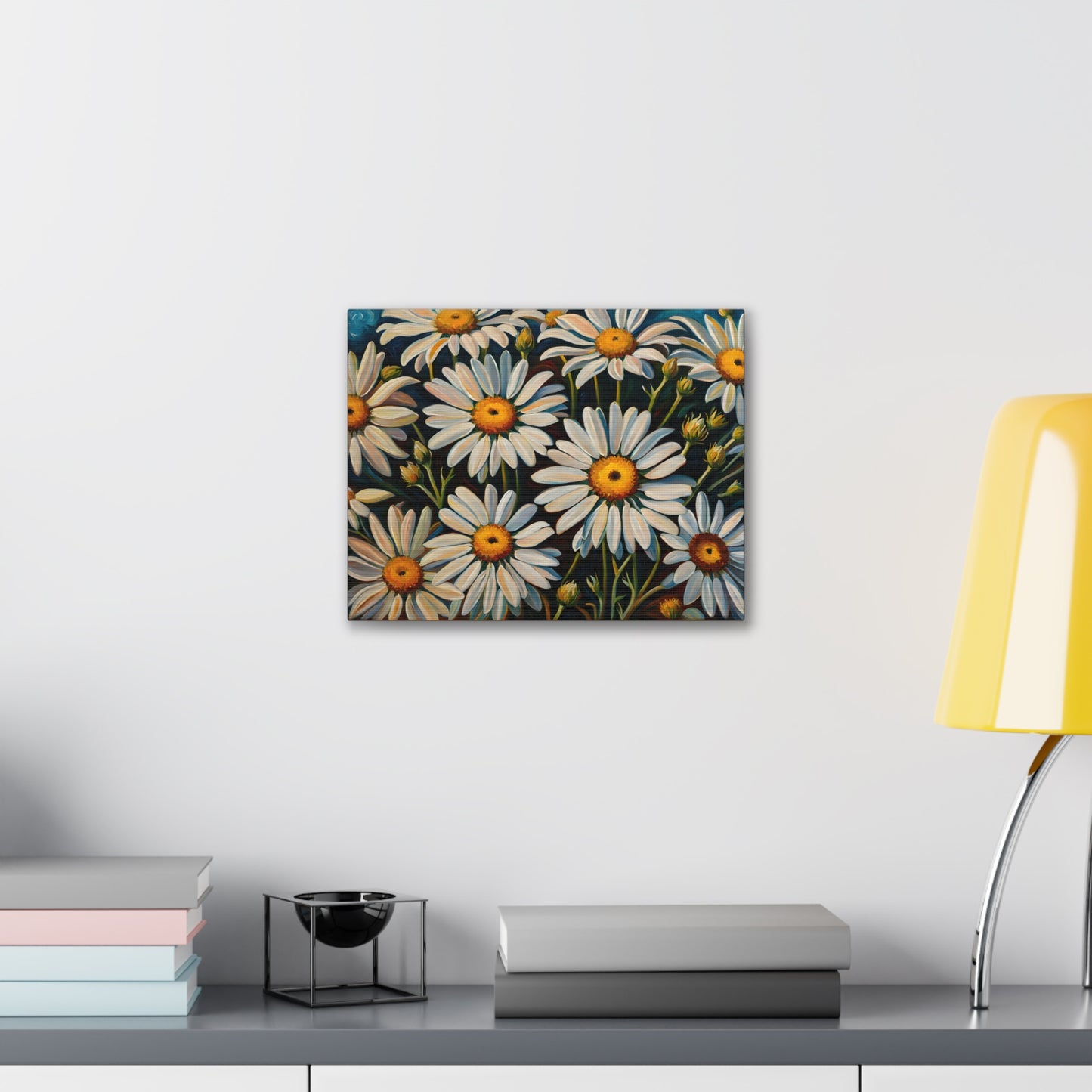 Dew Kissed Daisies: Classic Oil Painting Wall Décor