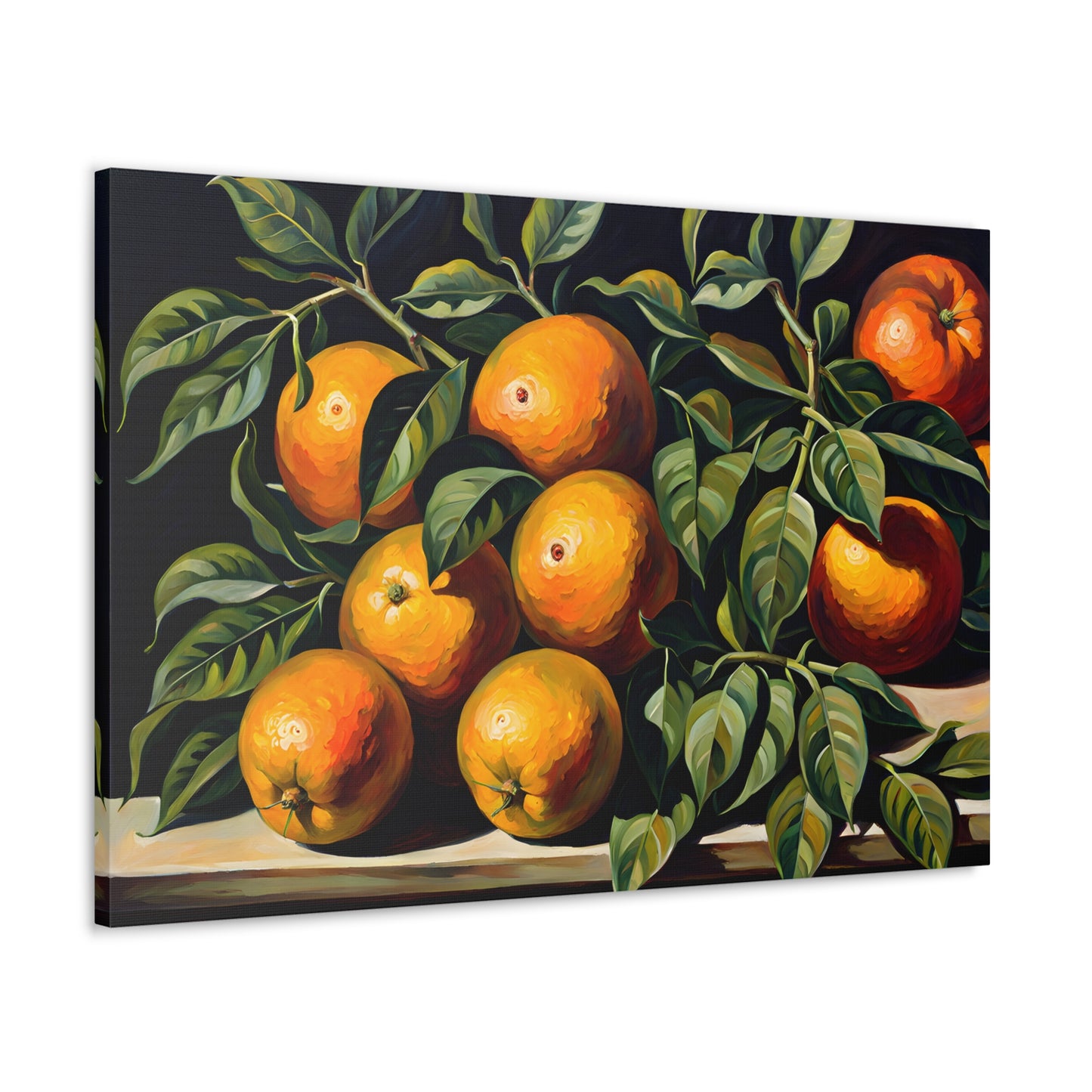 Lush Citrus: Classic Oil Painting Wall Décor