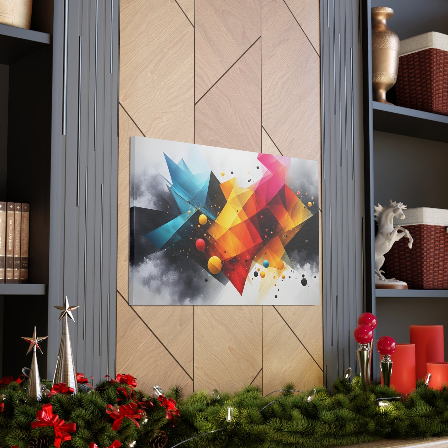 Prismatic Veil: Abstract Wall Décor