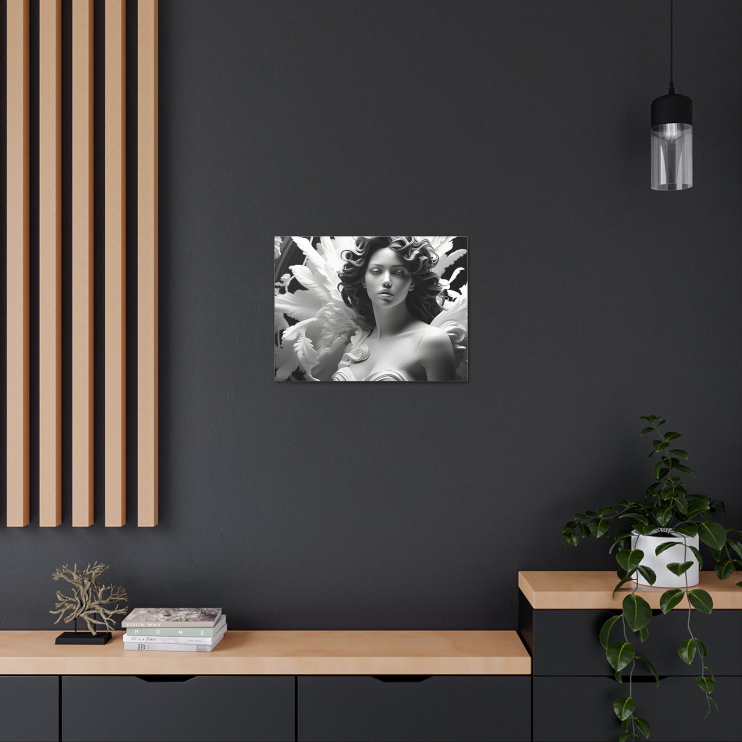 Divine Gaze: Black and White Wall Décor