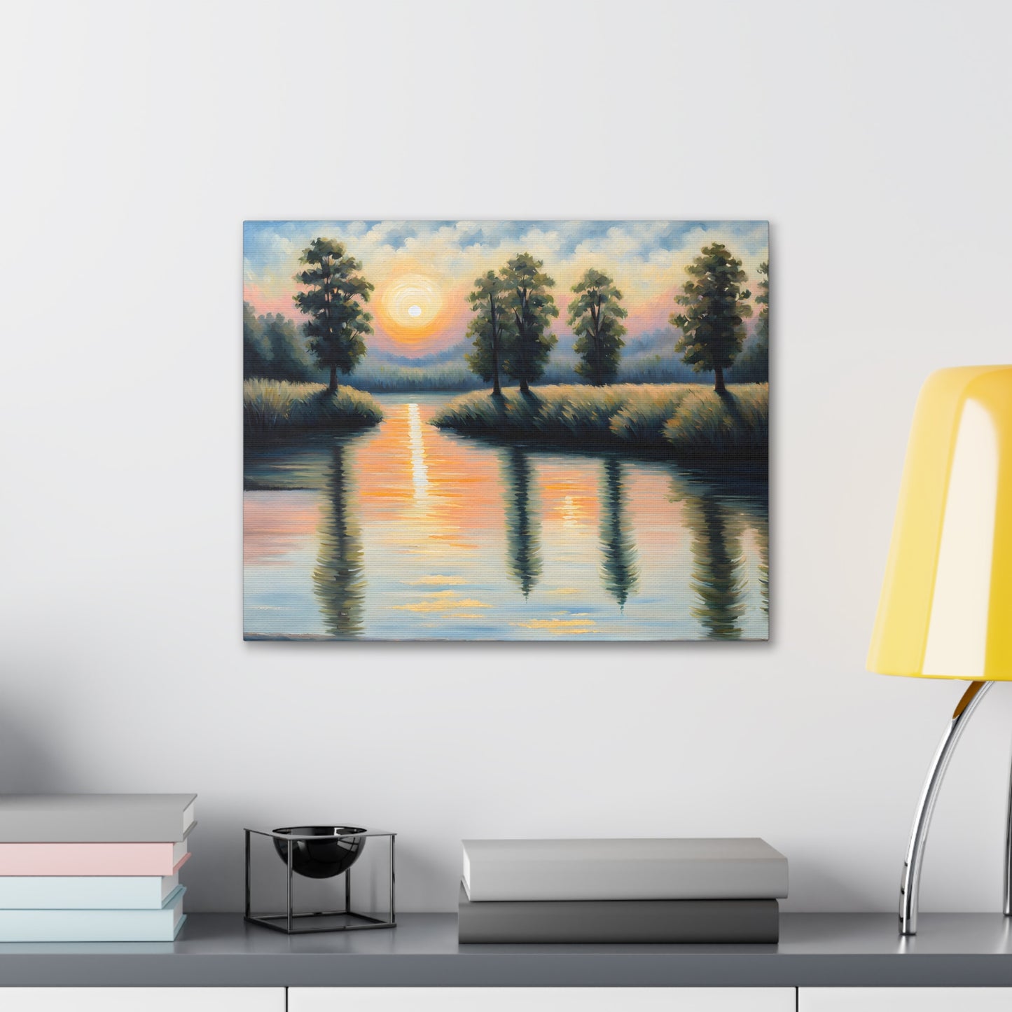 Swaying Horizon: Classic Oil Painting Wall Décor