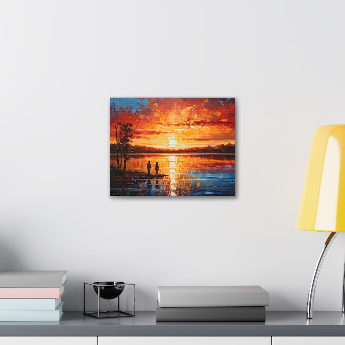 Serene Lake: Classic Oil Painting Wall Décor