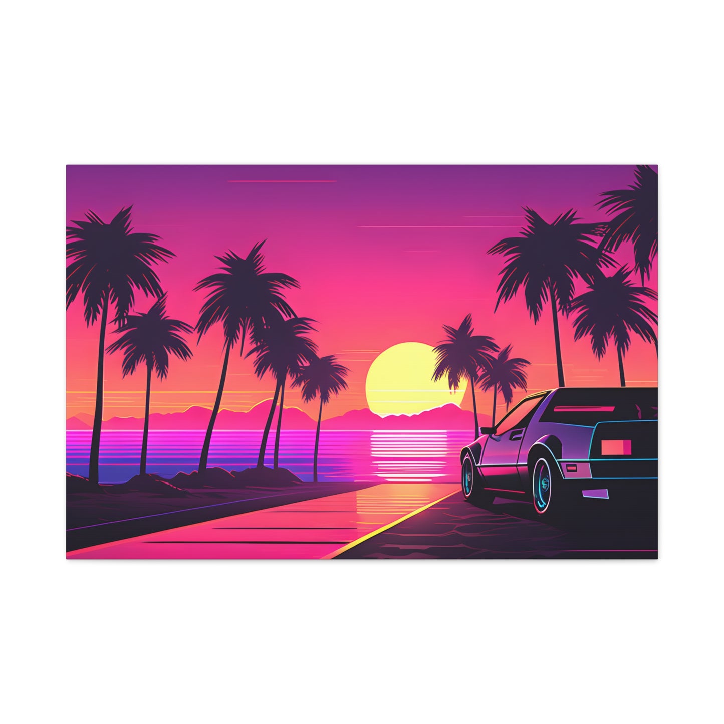 Sunset Synth: Outrun Wall Décor