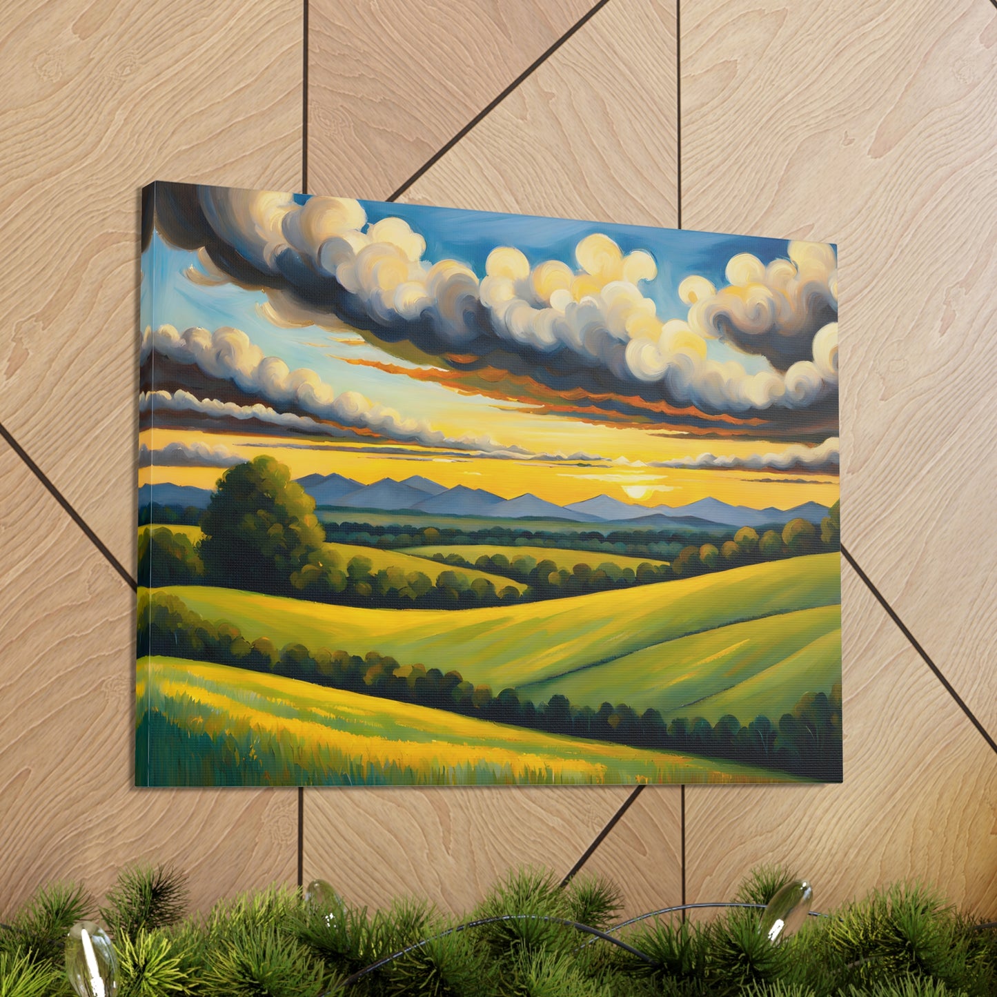 Serenity Ridge: Classic Oil Painting Wall Décor