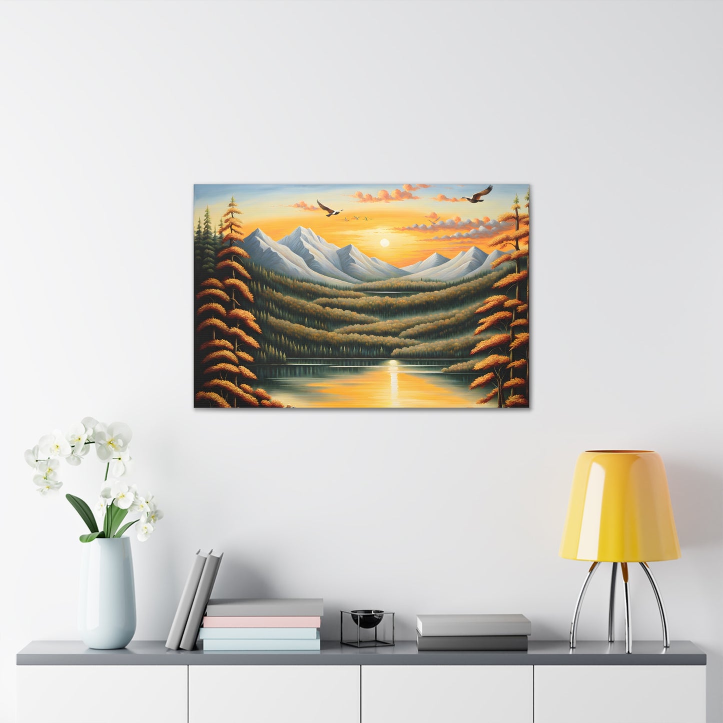 Sunburst Valley: Classic Oil Painting Wall Décor