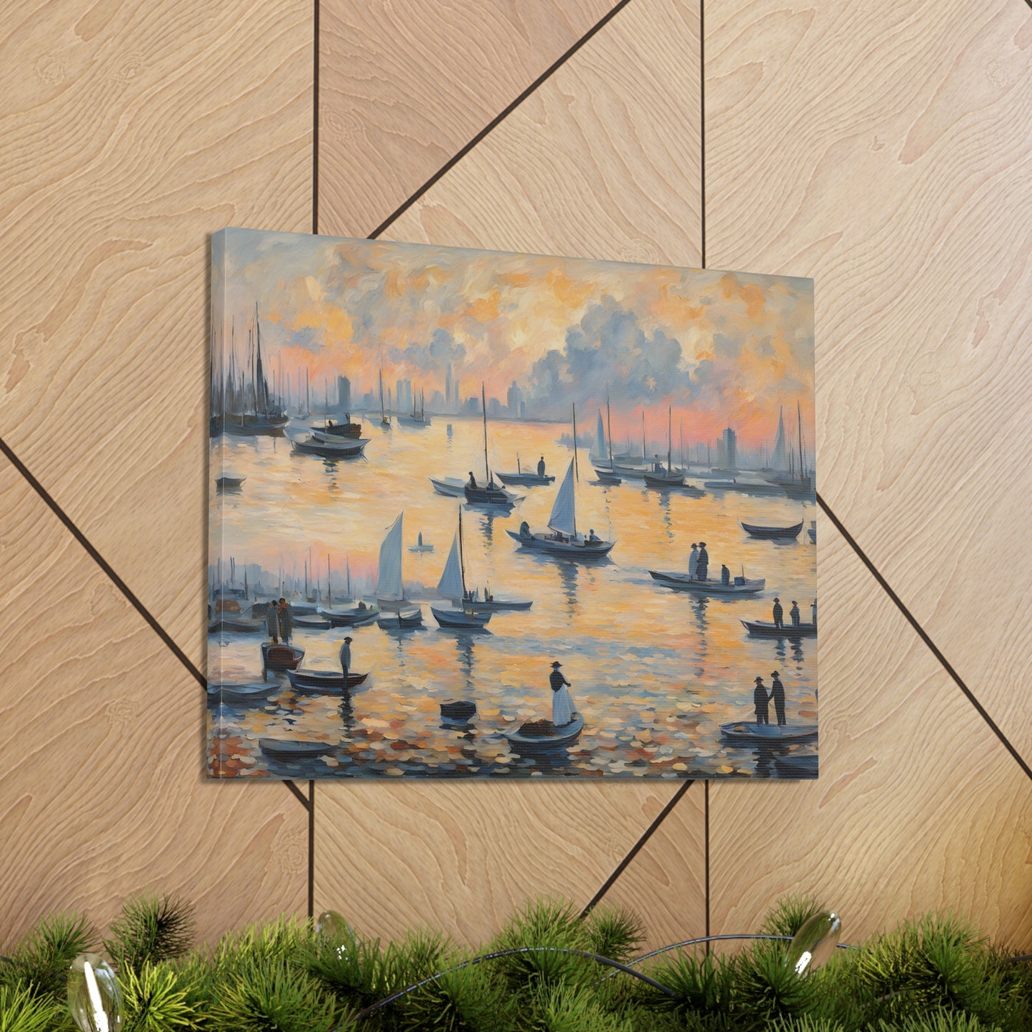 Sunset Shores: Classic Oil Painting Wall Décor