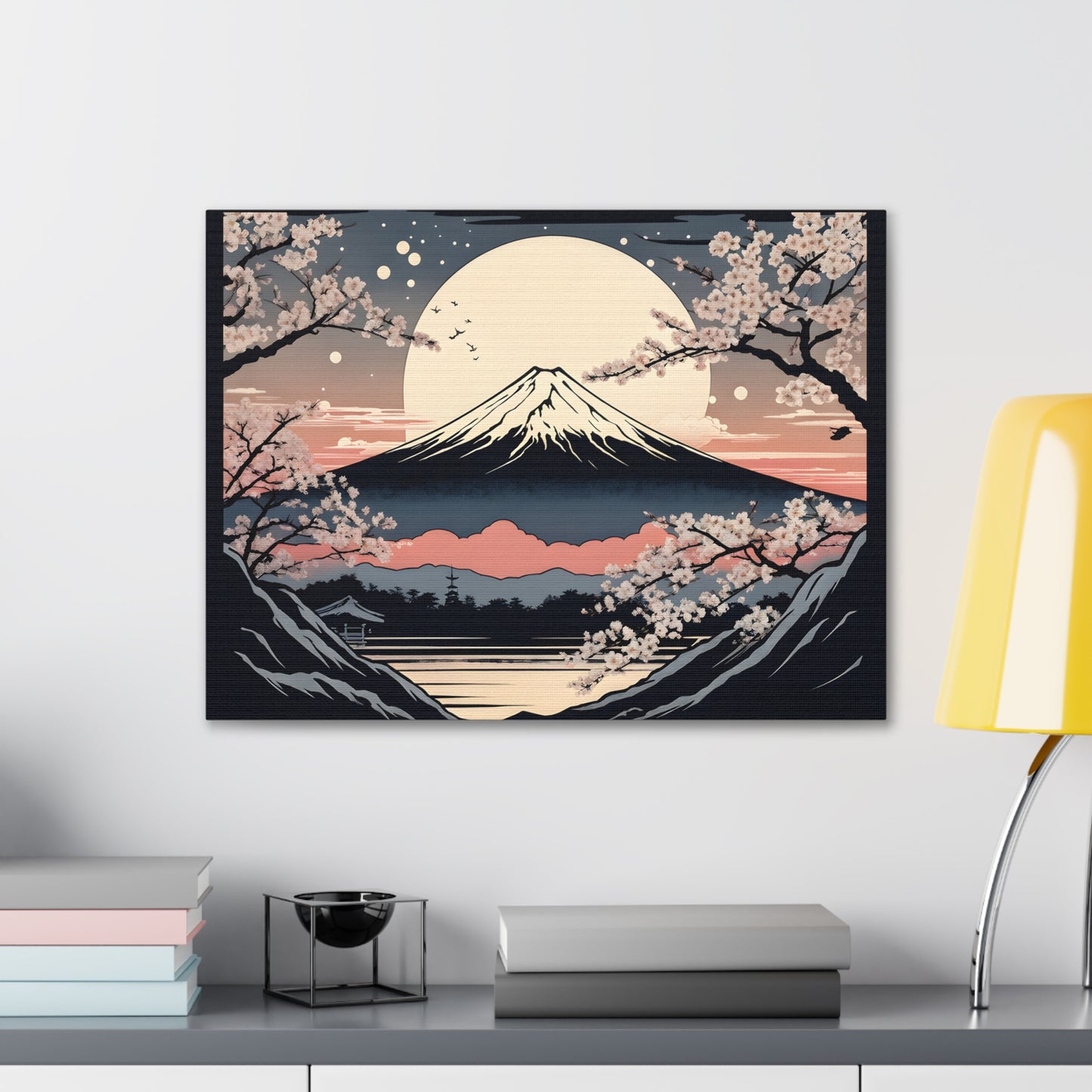 Moonlit Mountain: Ukiyo-e Wall Décor