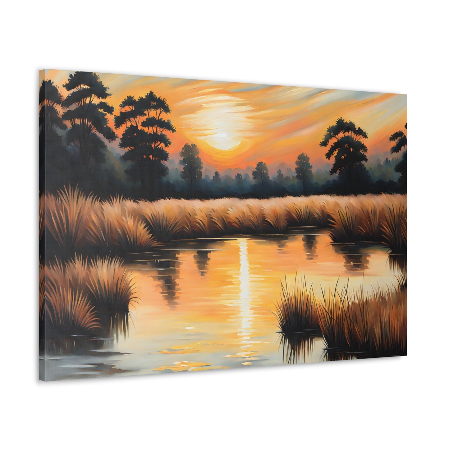 Sunlit Brook: Classic Oil Painting Wall Décor