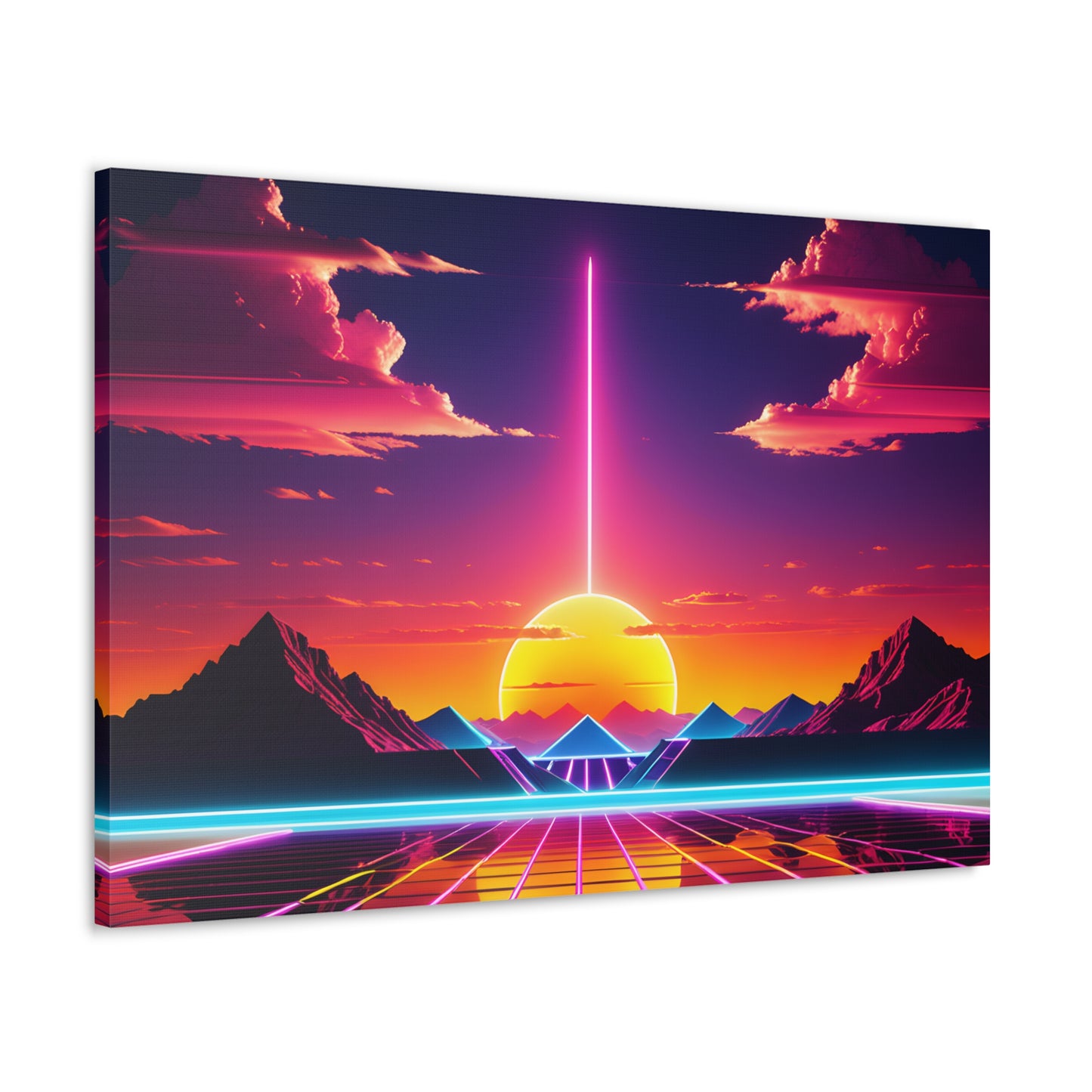 Neon Horizon: Outrun Wall Décor