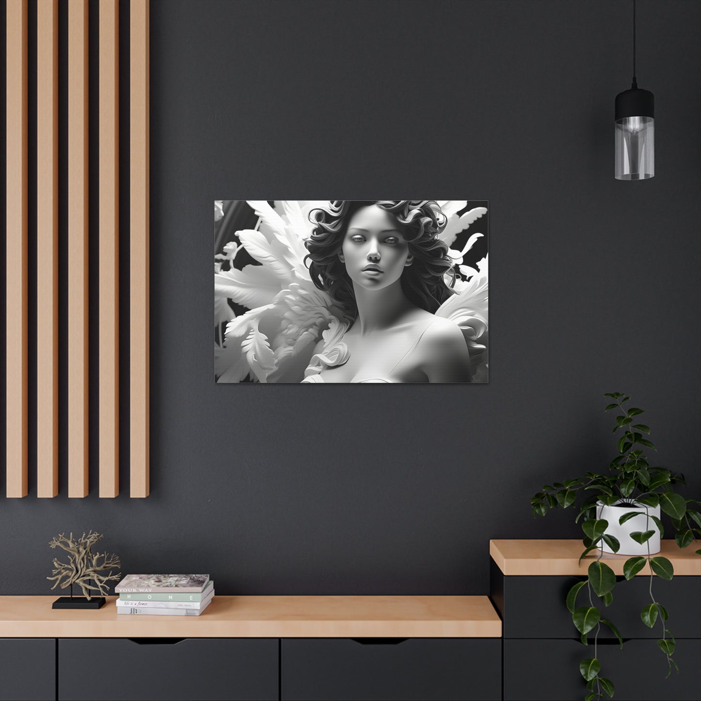 Divine Gaze: Black and White Wall Décor