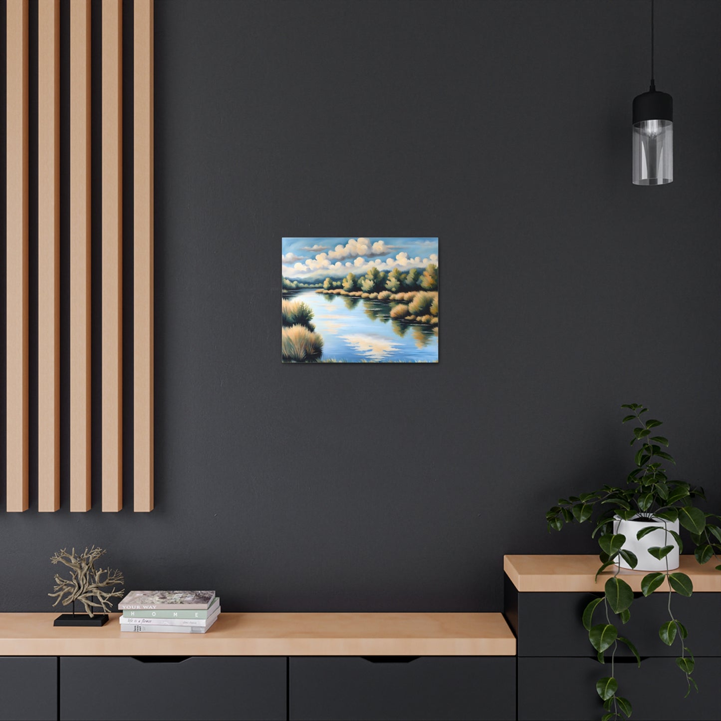 Shimmering Lake: Classic Oil Painting Wall Décor