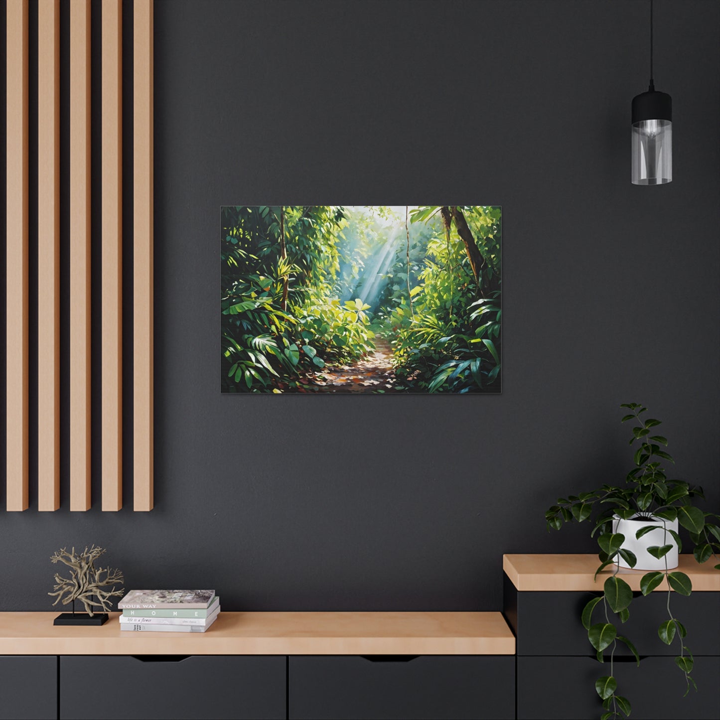 Lush Foliage: Classic Oil Painting Wall Décor