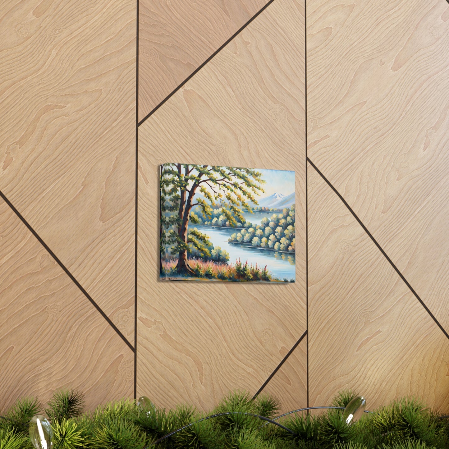 Verdant Enclave: Classic Oil Painting Wall Décor