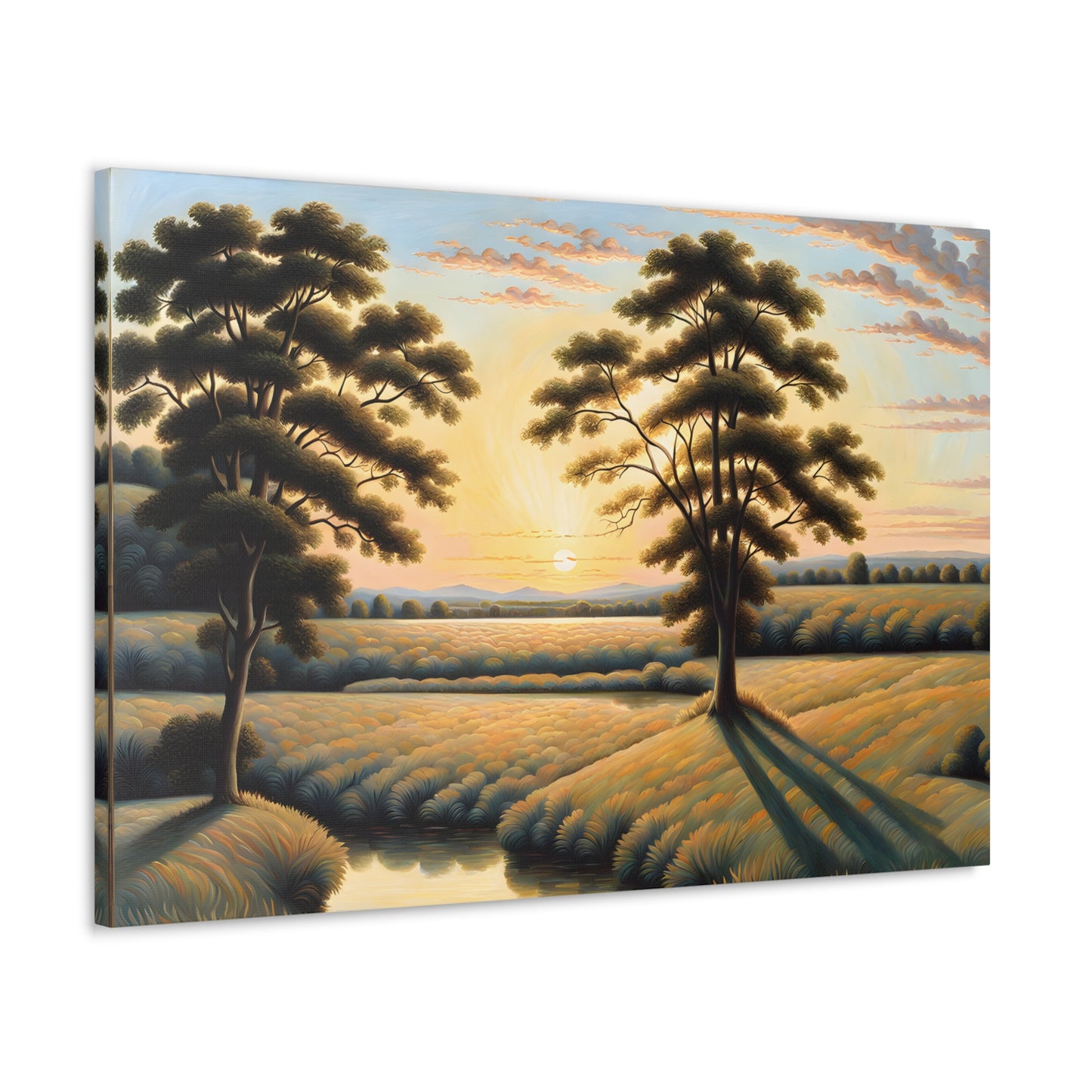 Peaceful Clearing: Classic Oil Painting Wall Décor