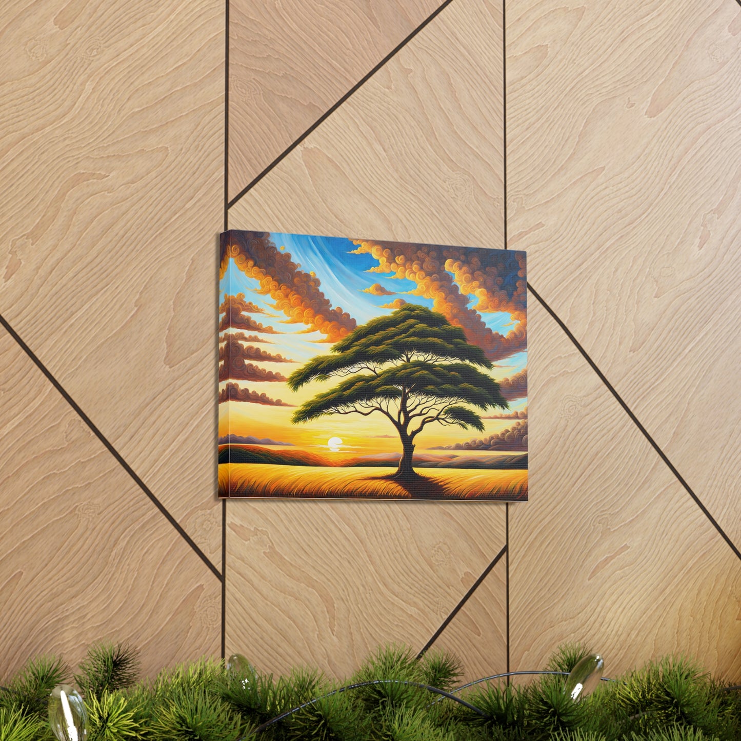 Vast Acacia: Classic Oil Painting Wall Décor