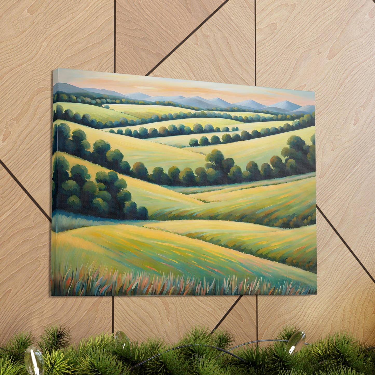 Rolling Hillside: Classic Oil Painting Wall Décor