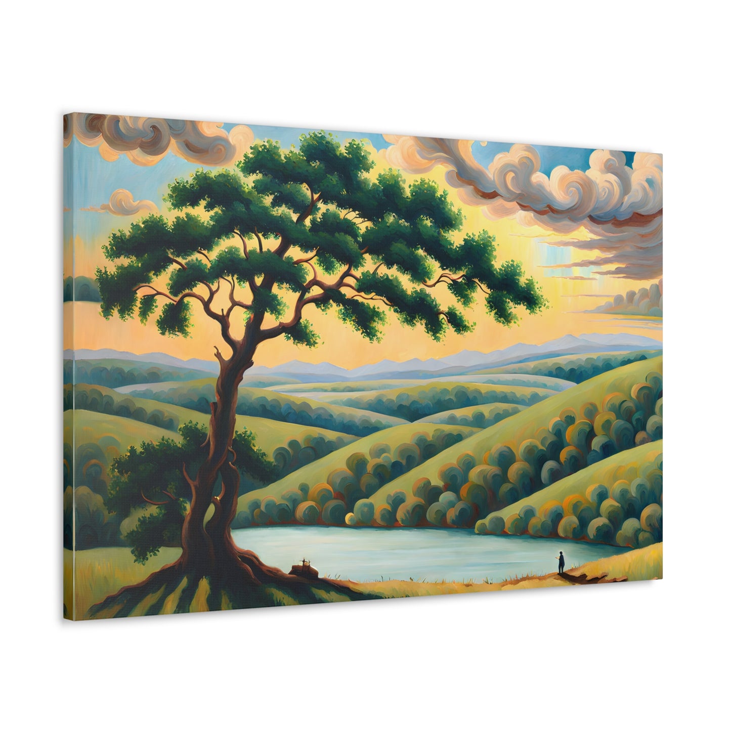 Pine Valley: Classic Oil Painting Wall Décor