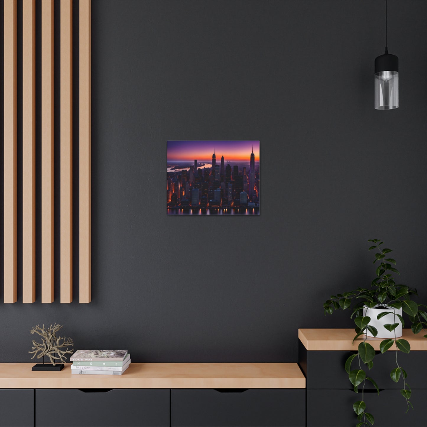 Twilight Radiance: Cityscape Wall Décor