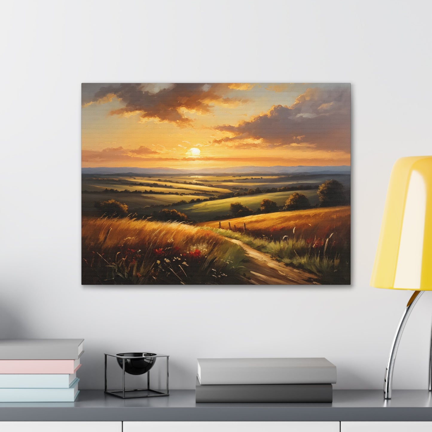 Golden Meadows: Classic Oil Painting Wall Décor