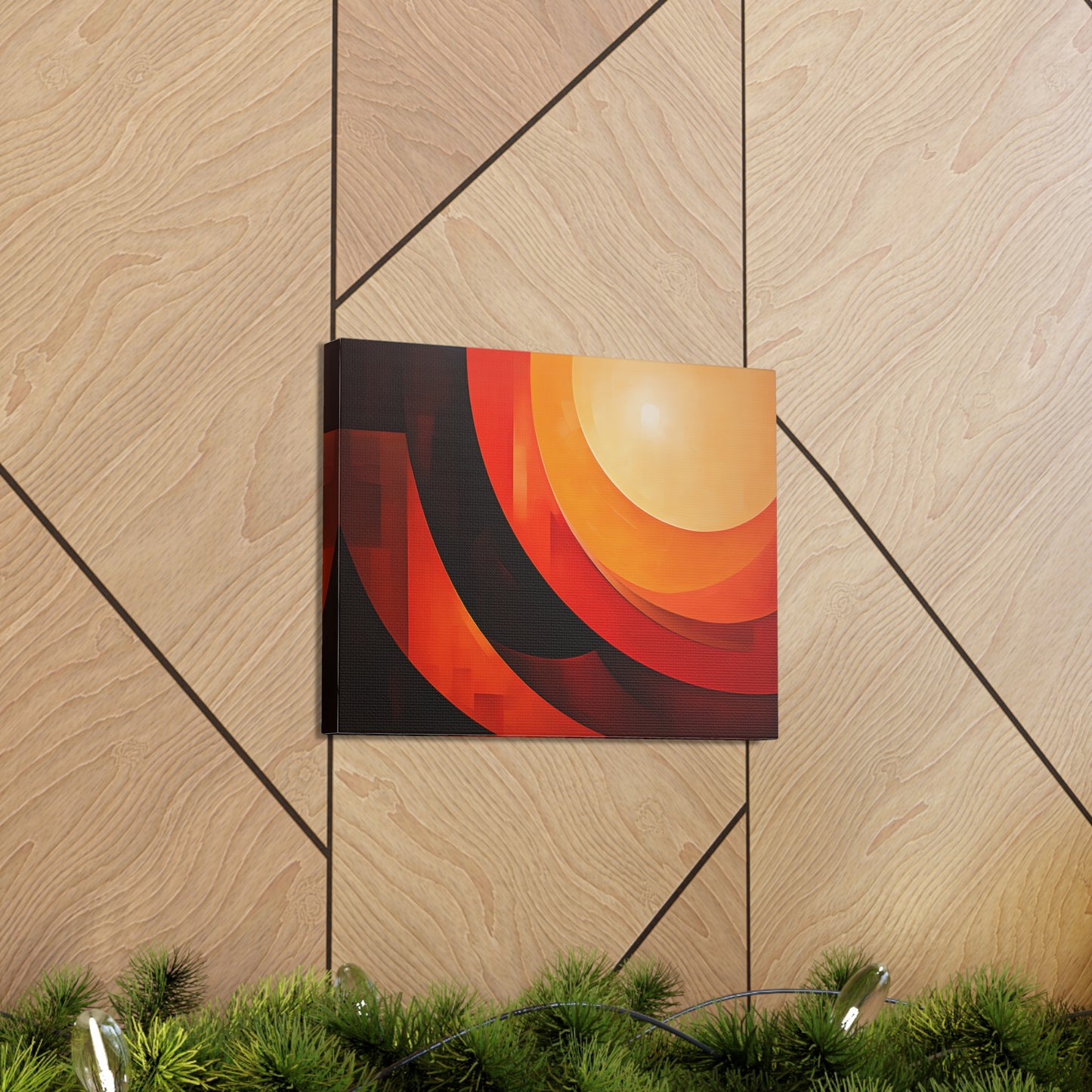 Amber Aura: Abstract Wall Décor